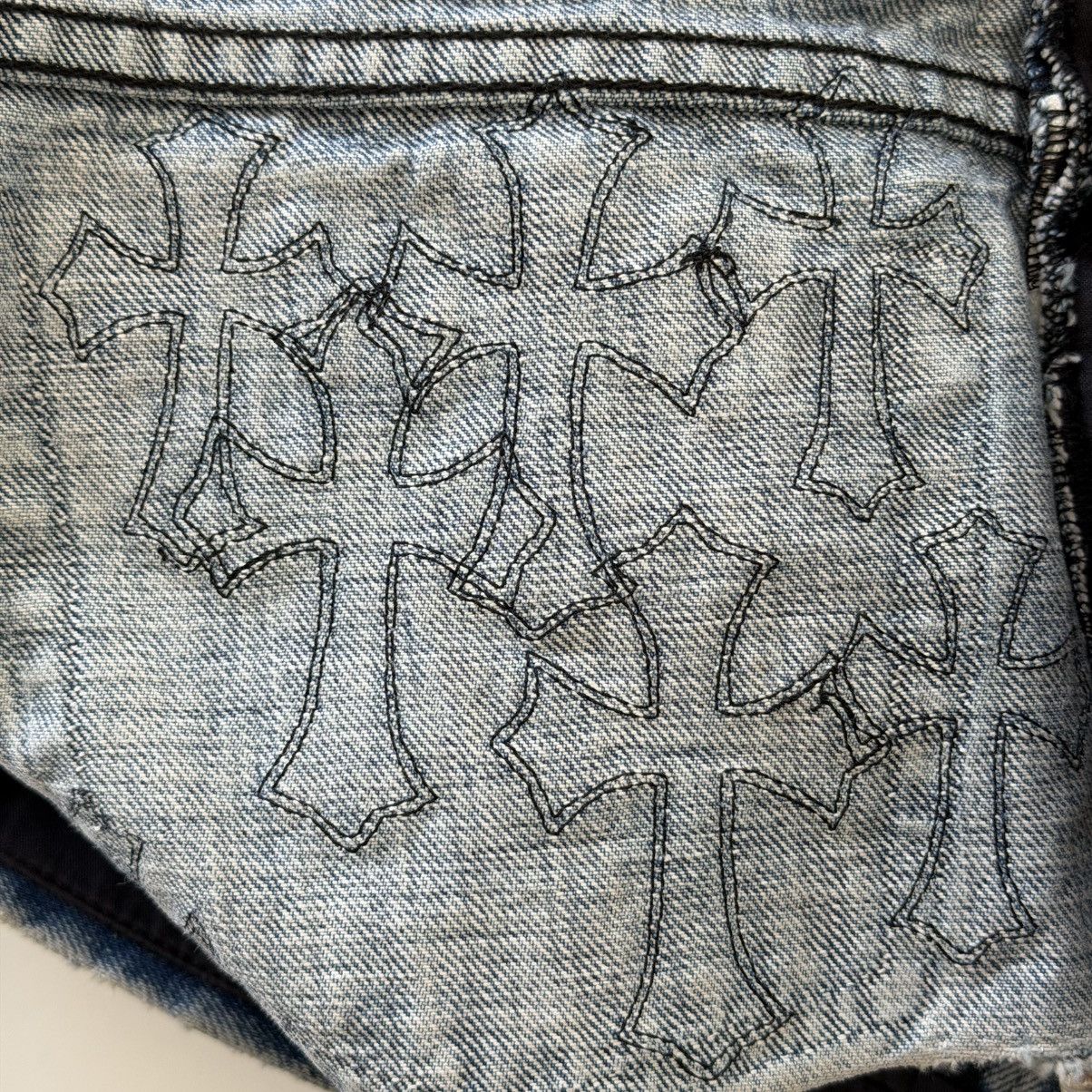 Chrome Hearts Chrome Hearts Studded Leather Cross Patch Denim Shorts Size US 26 / EU 42 - 16 Thumbnail