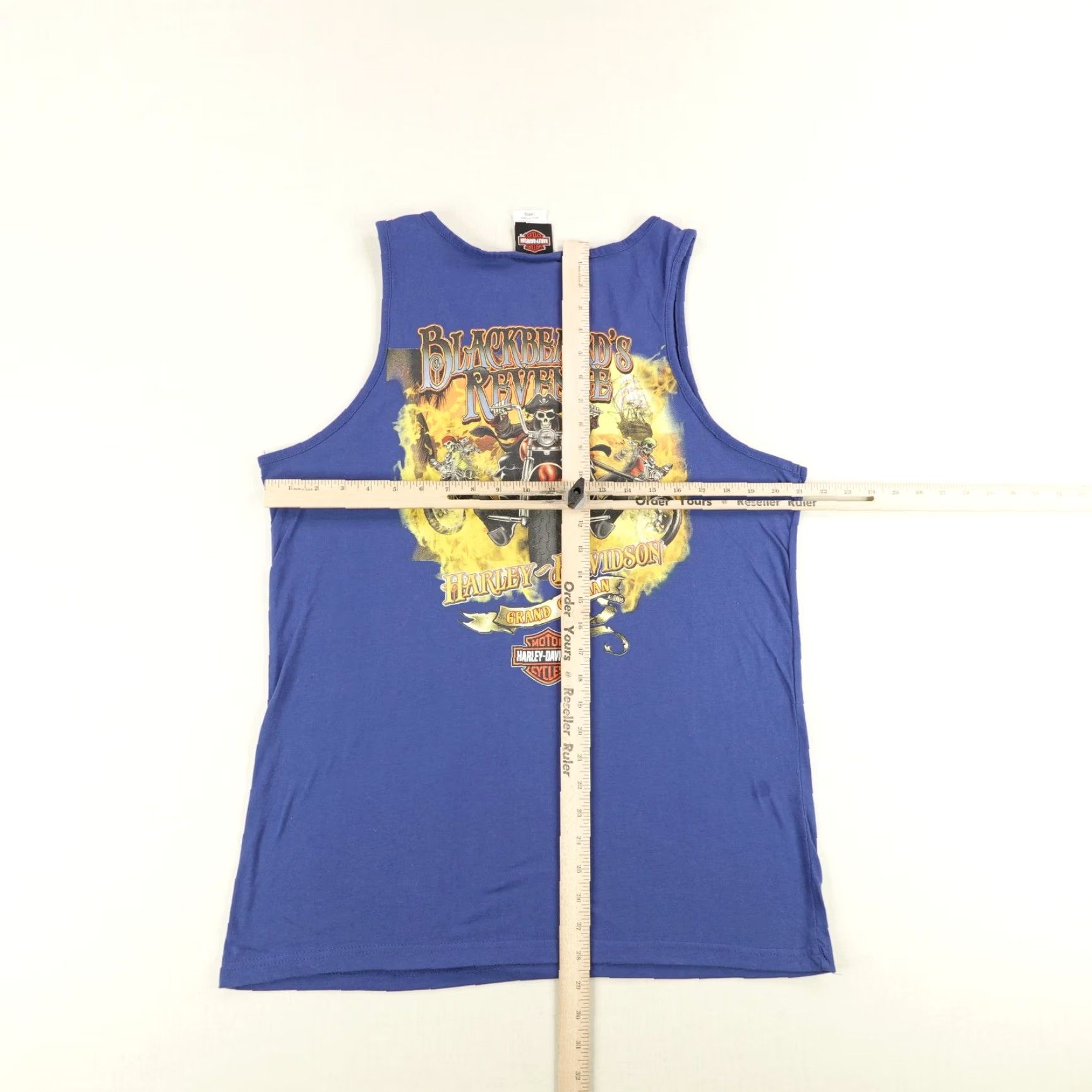 Harley Davidson Harley-Davidson Shirt Mens Large Blue Grand Cayman Pirate Tank Top Motorcycle Size US L / EU 52-54 / 3 - 4 Thumbnail