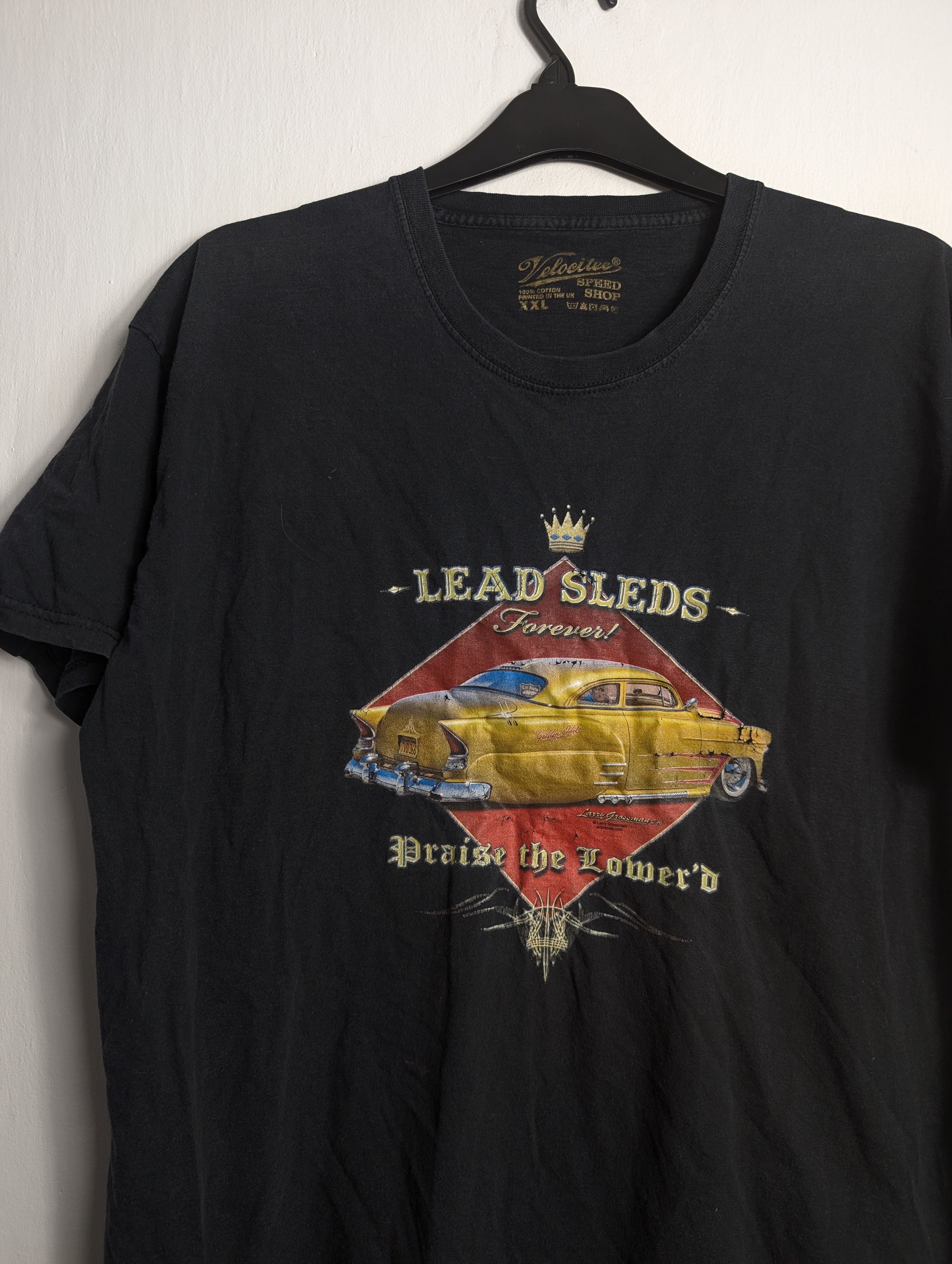Vintage Vintage Y2K Lead Sled Old Car Graphic T-Shirt Size US XXL / EU 58 / 5 - 2 Thumbnail
