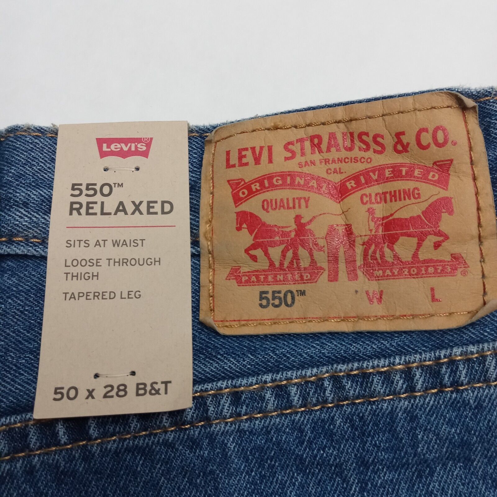 Levi's Levi's 550 Relaxed Jeans Men’s Size 50x28 Big & Tall Blue Size US 44 / EU 60 - 2 Thumbnail