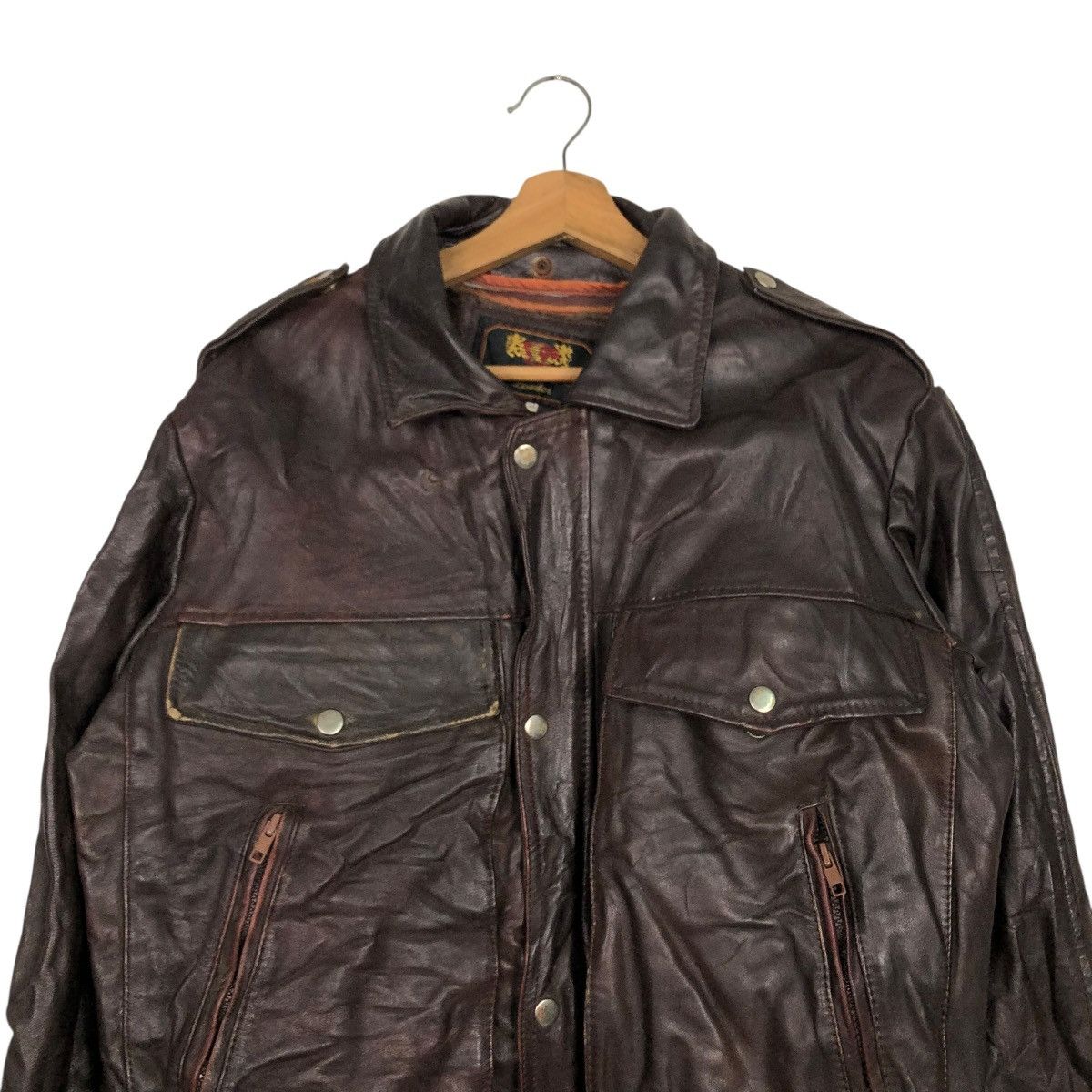 Vintage 🔥VINTAGE BIKER LEATHER JACKET CAMPRI BLANKET ISSEY MIYAKE Size US M / EU 48-50 / 2 - 5 Thumbnail
