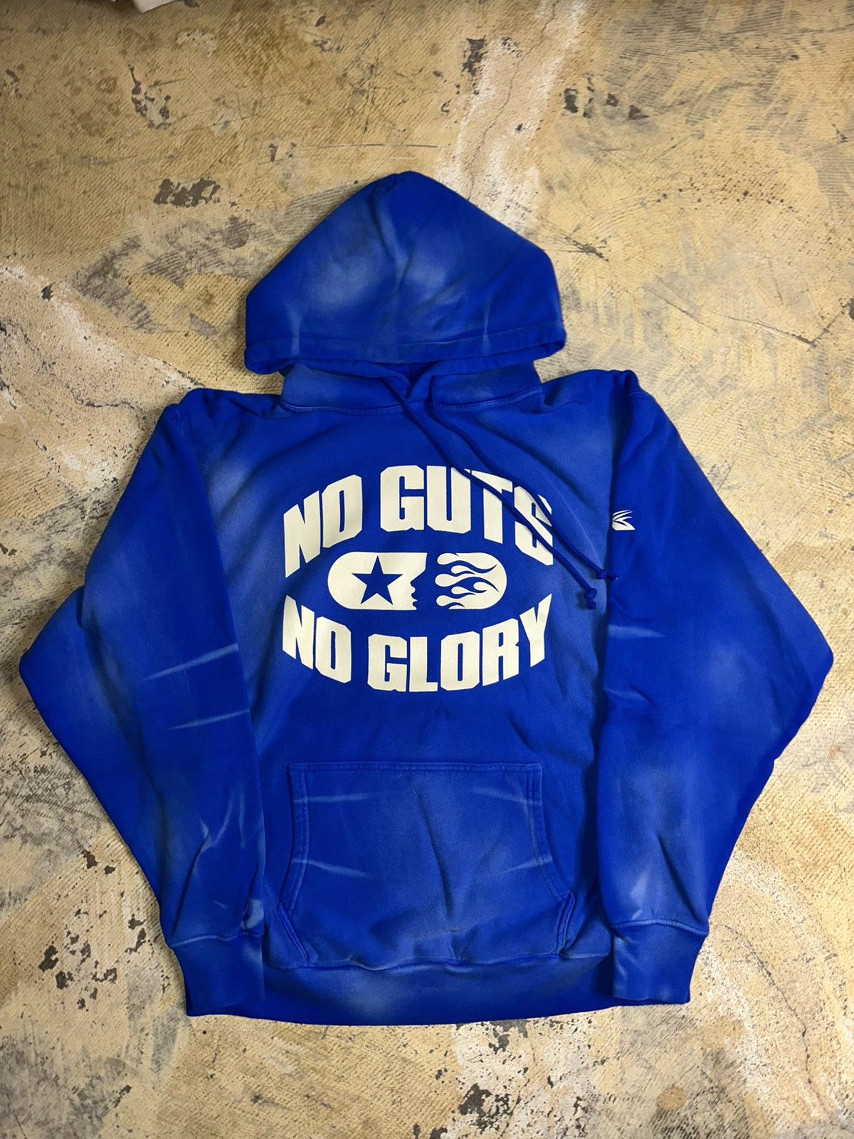 HELLSTAR Hellstar Blue No Guts No Glory! Hoodie Size Large | Grailed