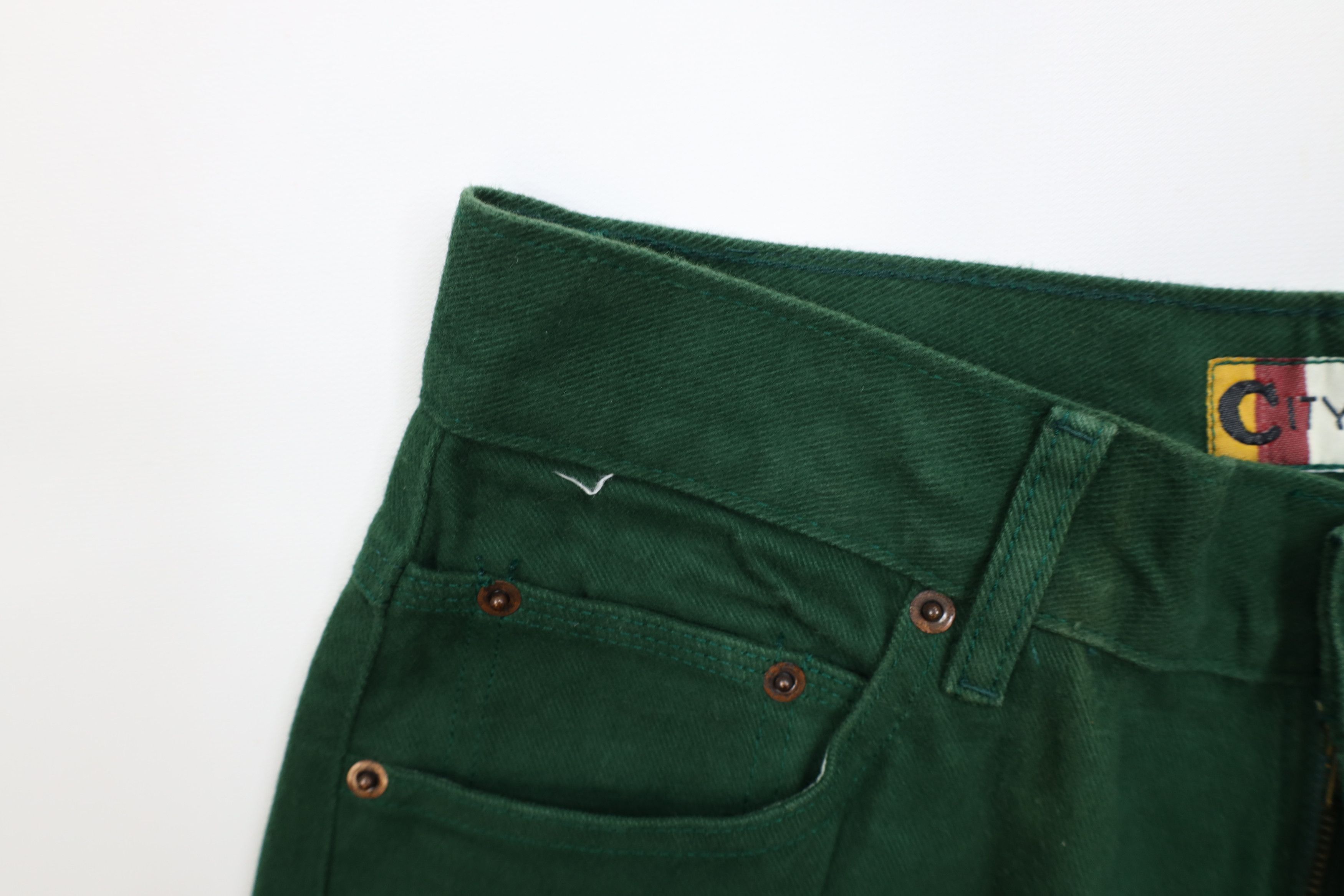 Vintage Deadstock Vintage 90s Streetwear Fit Shorts Green Cotton Size US 30 / EU 46 - 8 Thumbnail