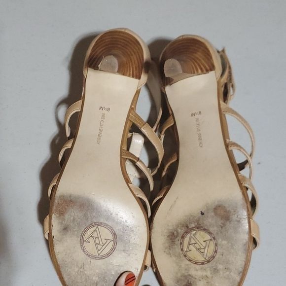 Designer Adrienne Vittadini Strappy Leather 3" Heeled Sz. 8.5 Sandala Size US 8.5 / IT 38.5 - 7 Thumbnail