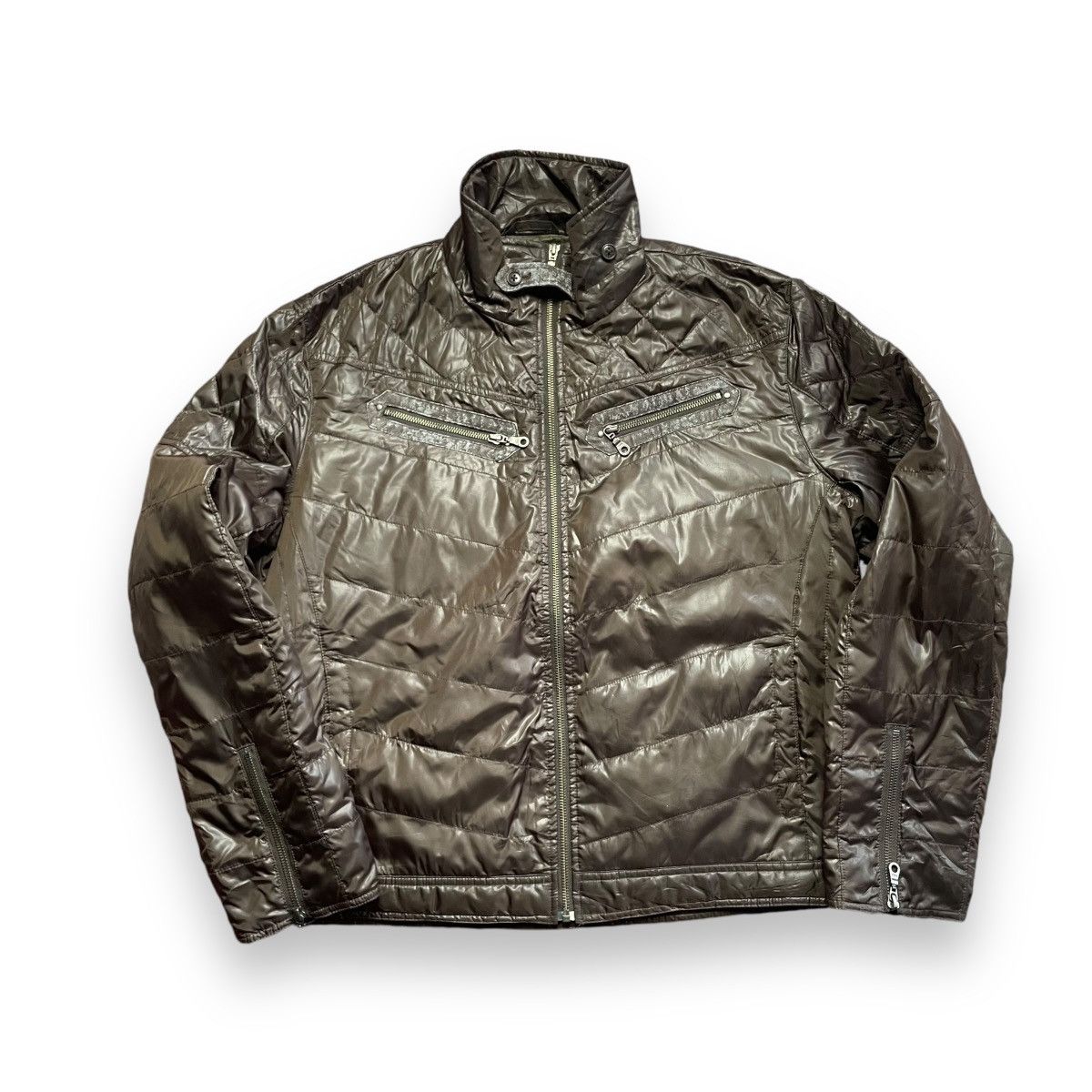 Kansai Yamamoto 🇯🇵 VINTAGE KANSAI JEANS FULL ZIP LIGHT PUFFER JACKET Size US XL / EU 56 / 4 - 2 Thumbnail