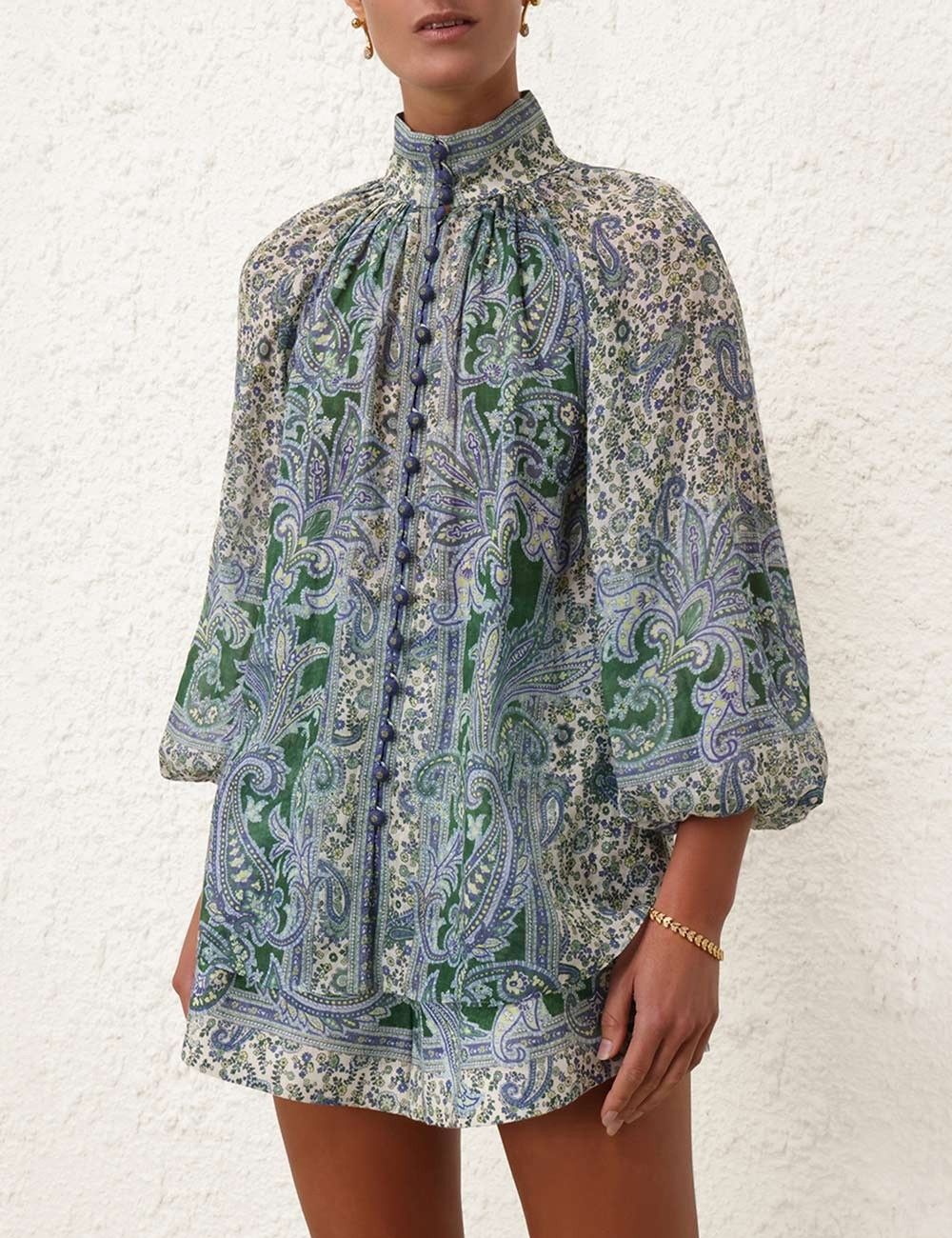 Zimmermann oc11z0525 Ottie Billow Blouse in Multicolor Size XS / US 0-2 / IT 36-38 - 5 Thumbnail