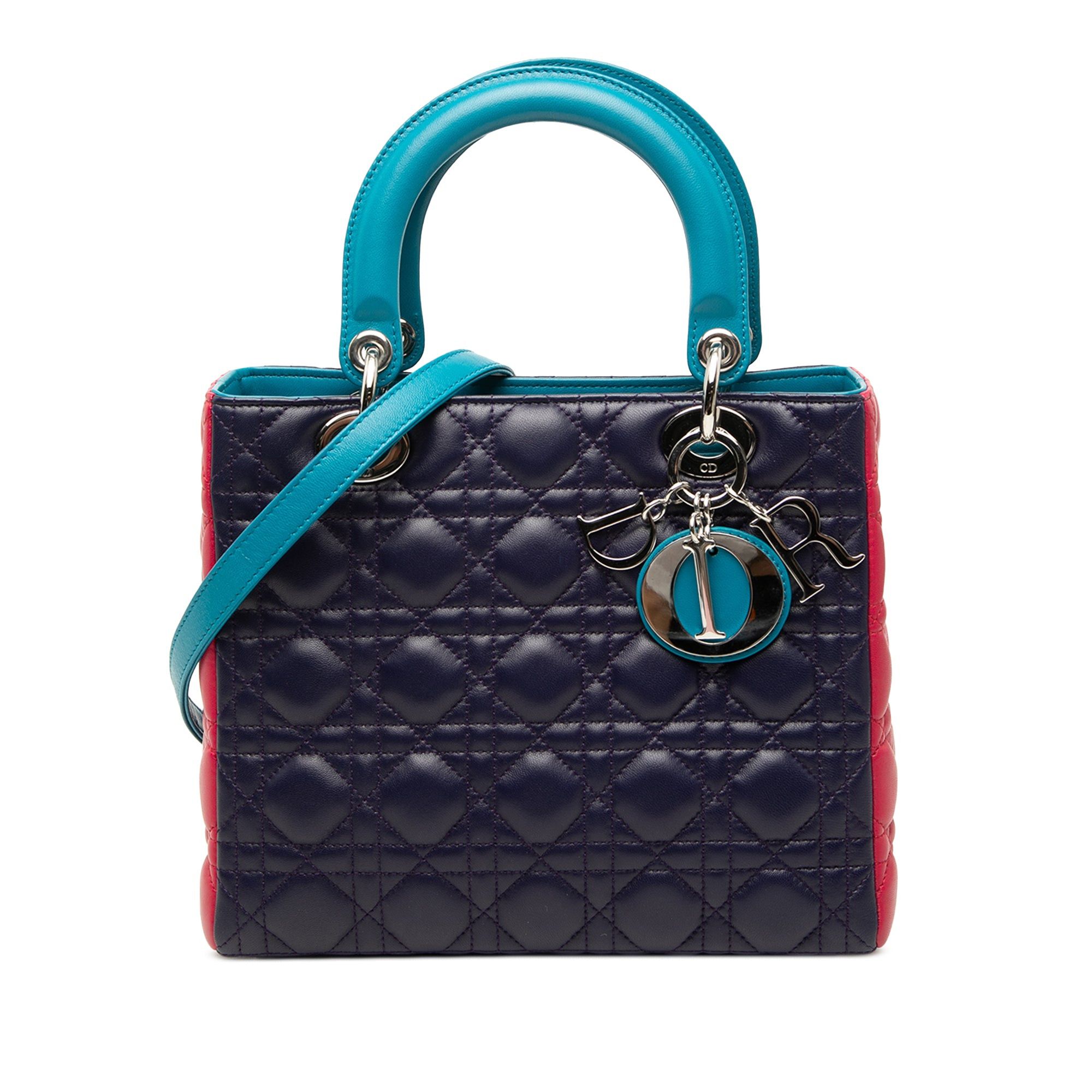 Dior Medium Tricolor Lambskin Cannage Lady Dior Size ONE SIZE - 1 Thumbnail