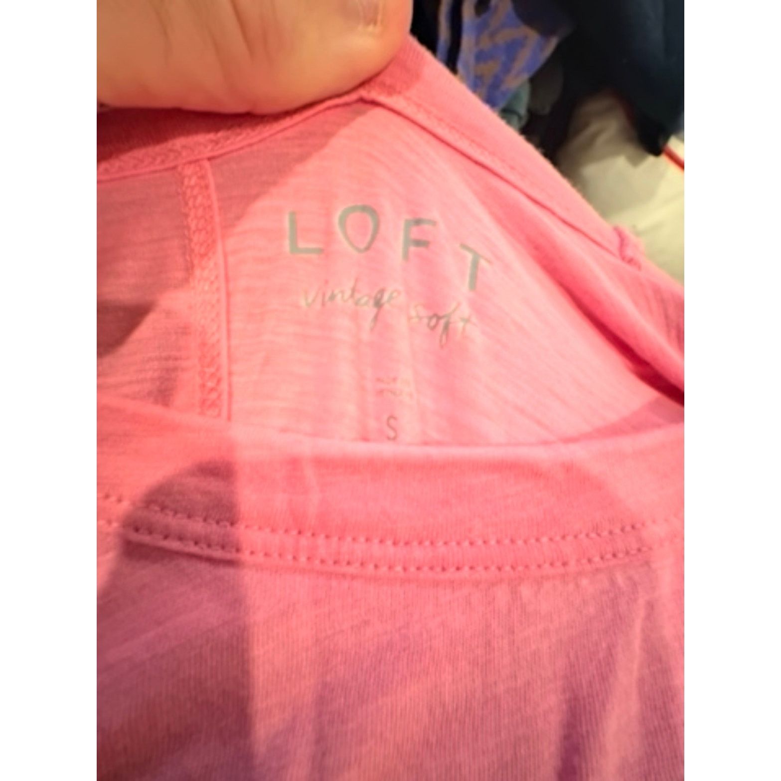 Loft LOFT Vintage Soft Women’s Pink T-Shirt Size Small Size S / US 4 / IT 40 - 3 Thumbnail