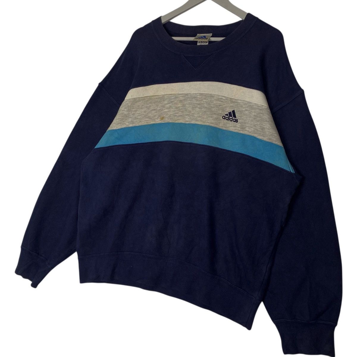 Other Vintage Adidas Sweatshirt Small Embroidery Blue/White Size L Size US L / EU 52-54 / 3 - 2 Thumbnail