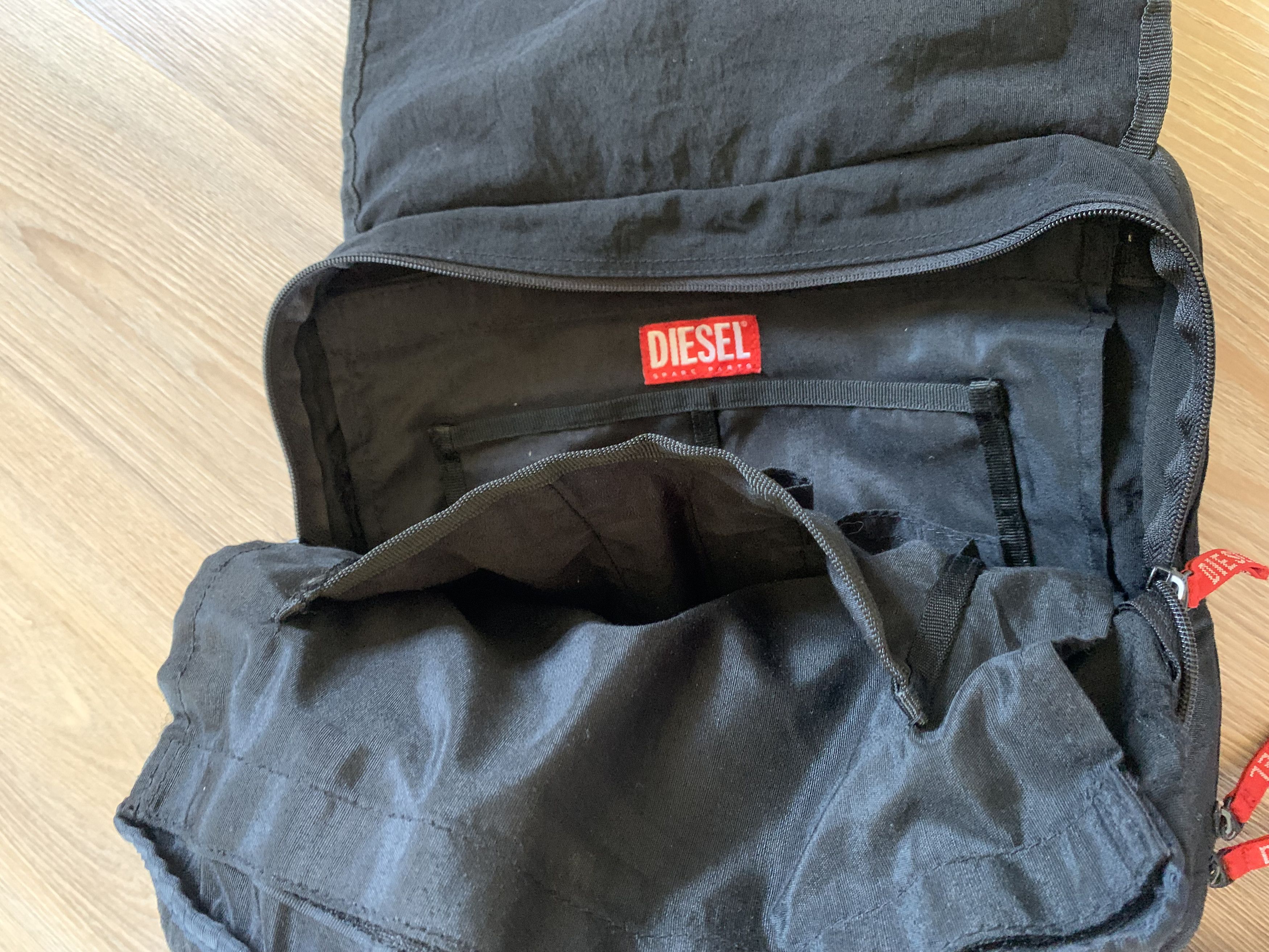 Diesel Diesel Mens Vintage Rare Cotton Black Backpack Archival Size ONE SIZE - 6 Thumbnail