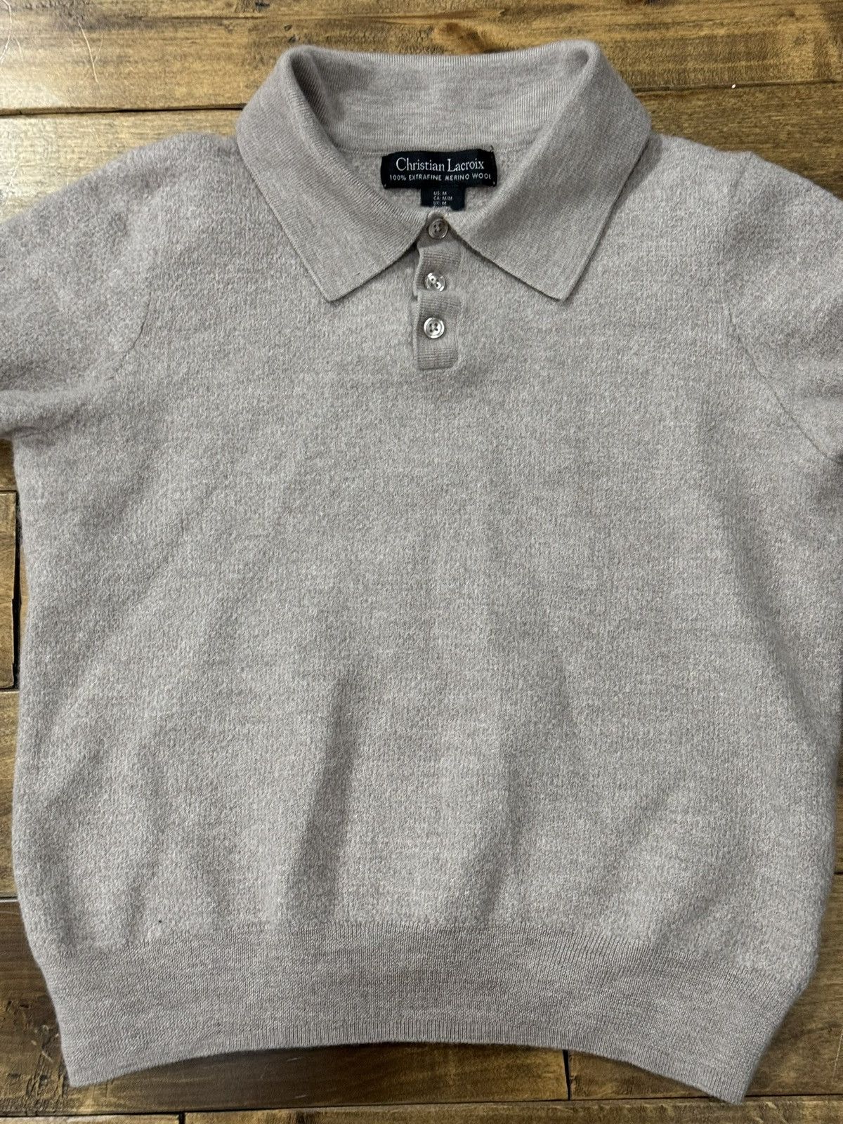 Christian Lacroix Christian Lacroix ExtraFine Merino Wool Polo Size M / US 6-8 / IT 42-44 - 3 Thumbnail