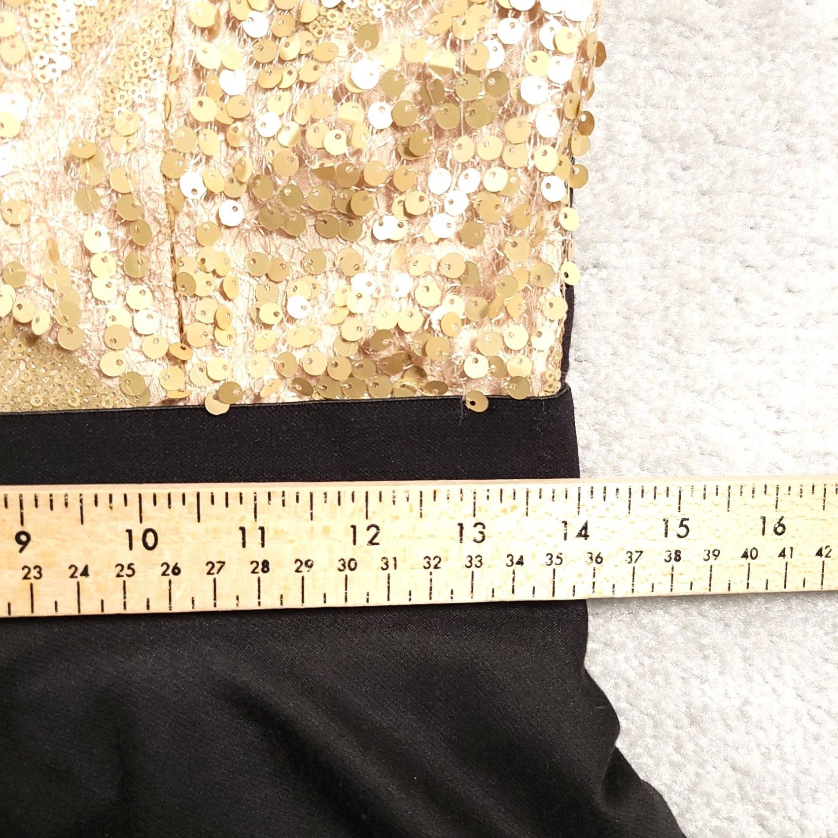 Vintage Speechless Womens Dress Large Black Formal Cocktail Prom Party Sequins Back Zip Dress Sheath Sleeveless Square Neck Short Length Size L / US 10 / IT 46 - 5 Thumbnail