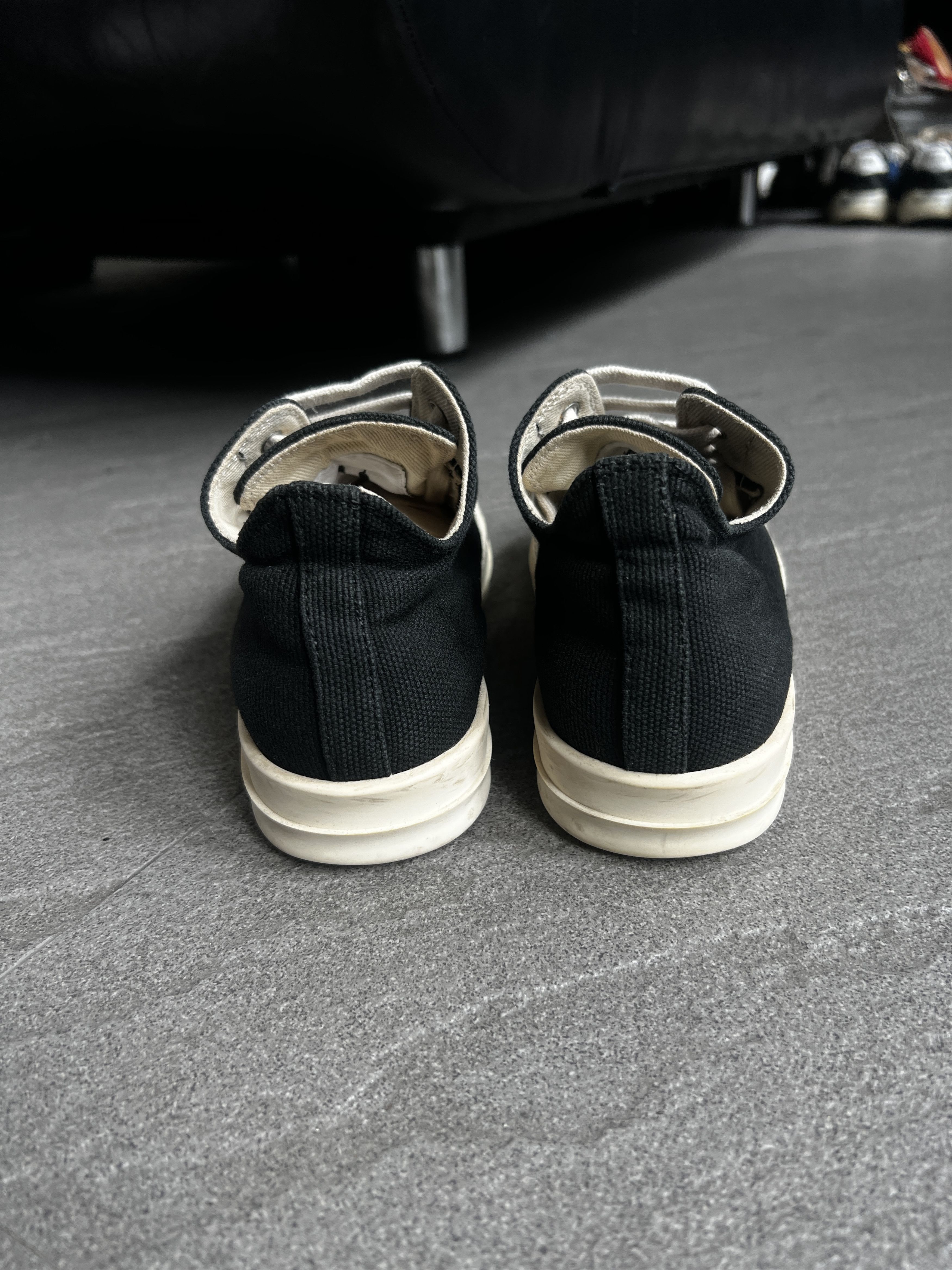 Rick Owens Drkshdw Rick Owens DRKSHDW Canvas Low Sneakers Black EU38 Size US 5.5 / EU 38 - 3 Thumbnail