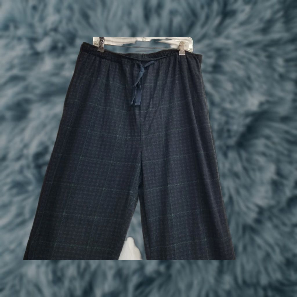 Perry Ellis Perry Ellis Men's Pajamas Lounge BluePlaid Pants Sleepwear Size XL Size US 36 / EU 52 - 1 Thumbnail
