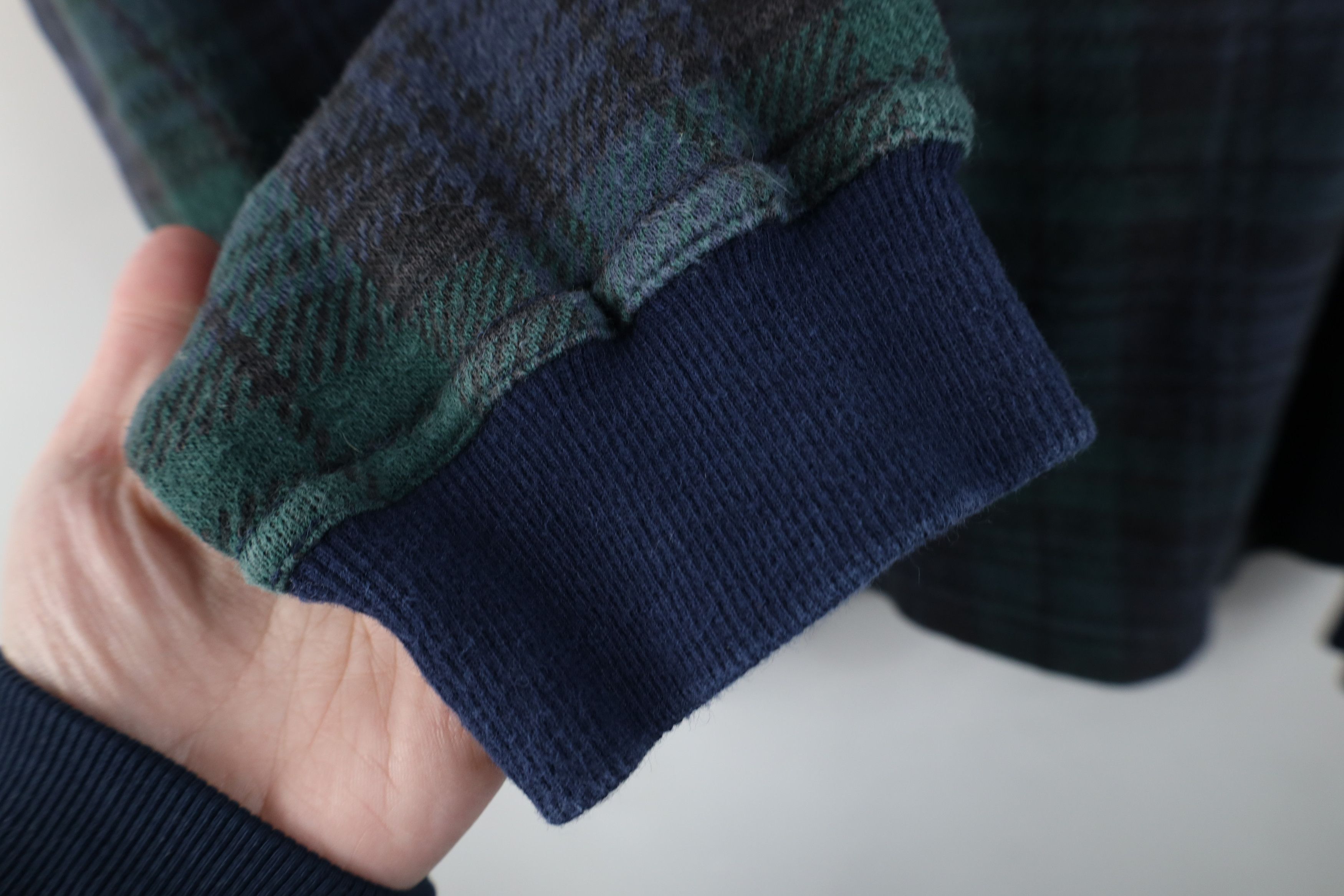 Vintage Vintage 90s Streetwear Denim Knit Long Sleeve Polo Plaid Size US M / EU 48-50 / 2 - 4 Thumbnail