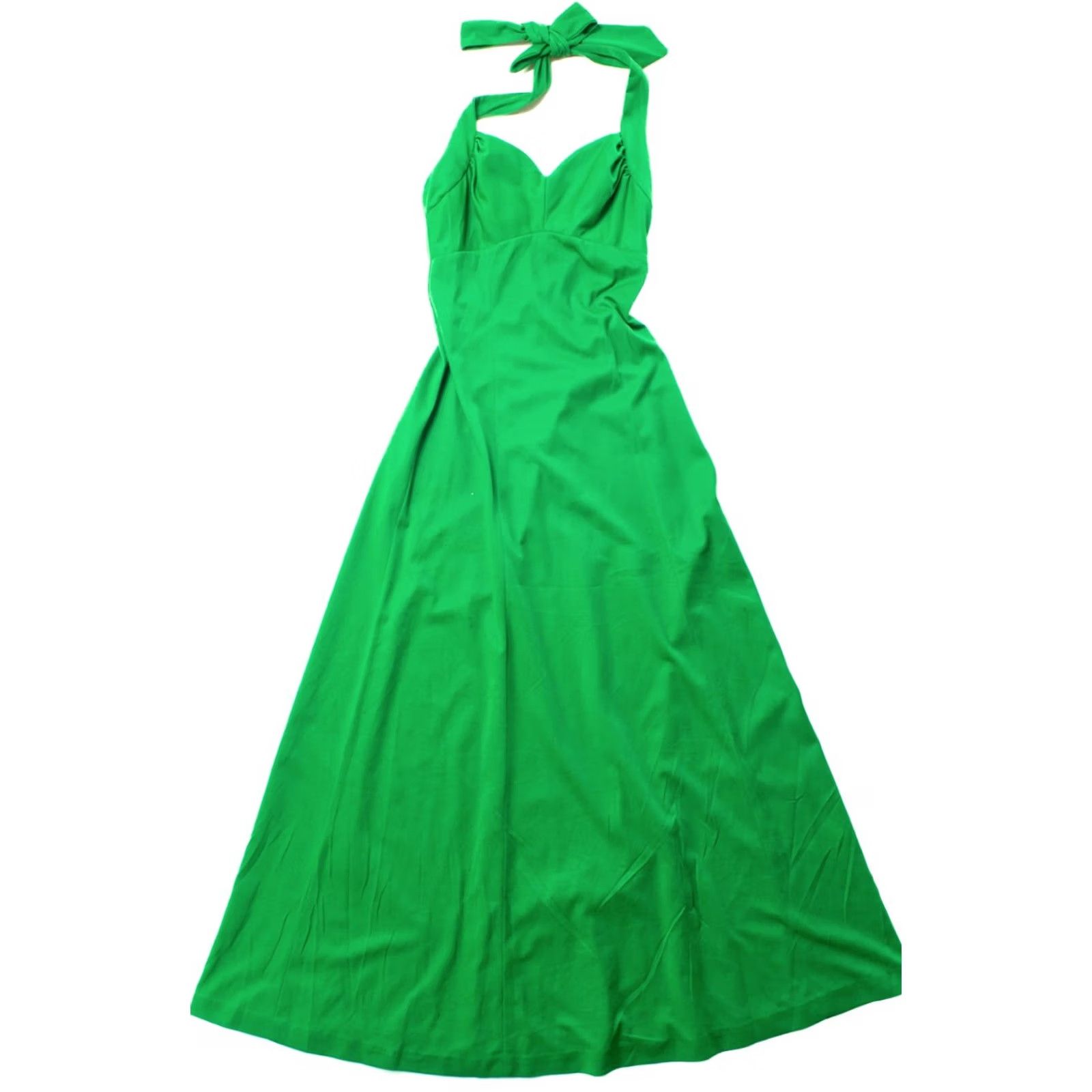 Vintage VINTAGE Jack Hartley Inc Green Tie Halter Dress Small Party Prom Gown Size S / US 4 / IT 40 - 5 Thumbnail