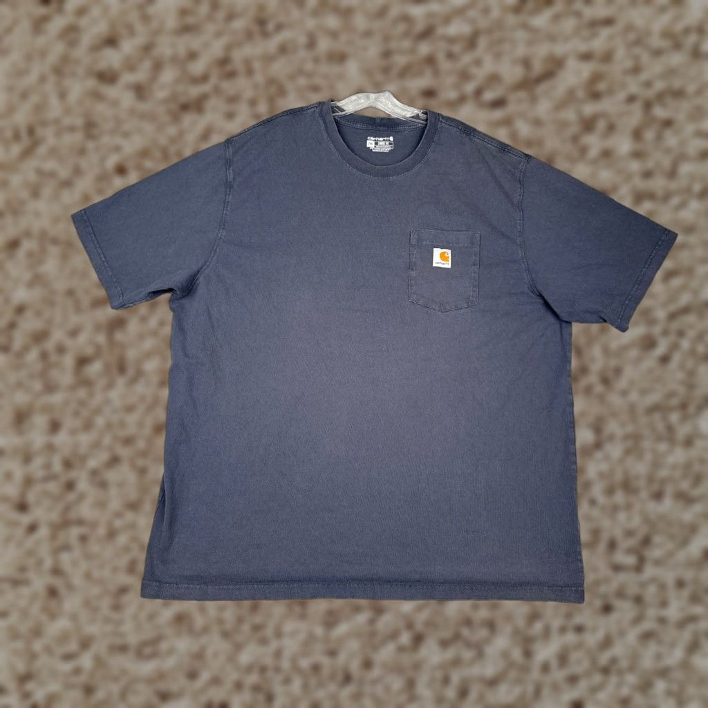 Carhartt Carhartt Shirt Mens 2XL XXL Blue Short Sleeve Crew Pocket Cotton K87 Workwear Size US XXL / EU 58 / 5 - 1 Thumbnail