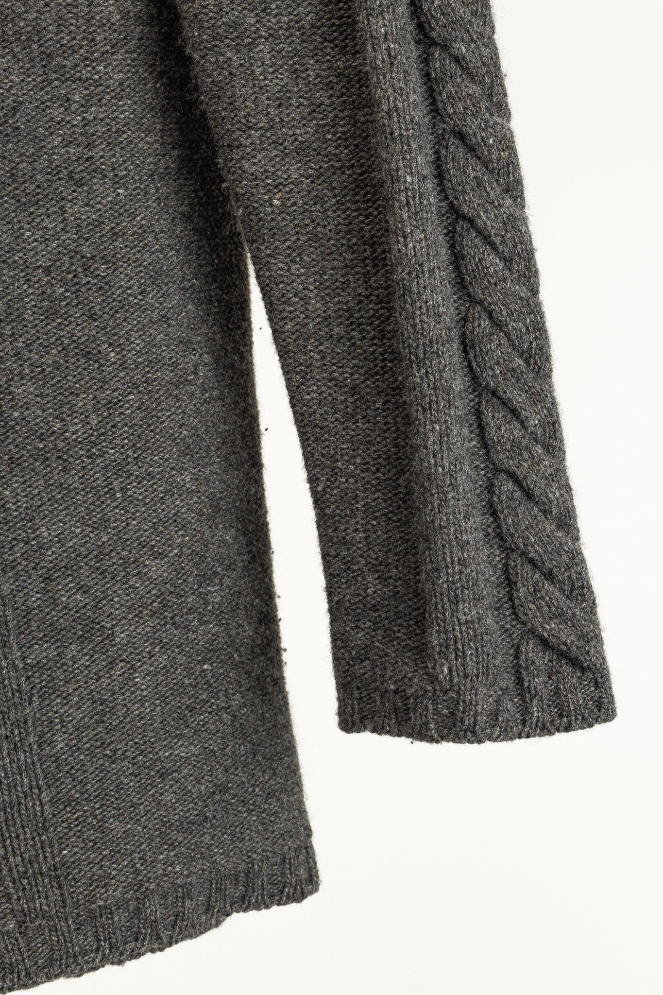 Prada Prada Grey Cable-Knit Raglan Sweater Size S / US 4 / IT 40 - 7 Thumbnail