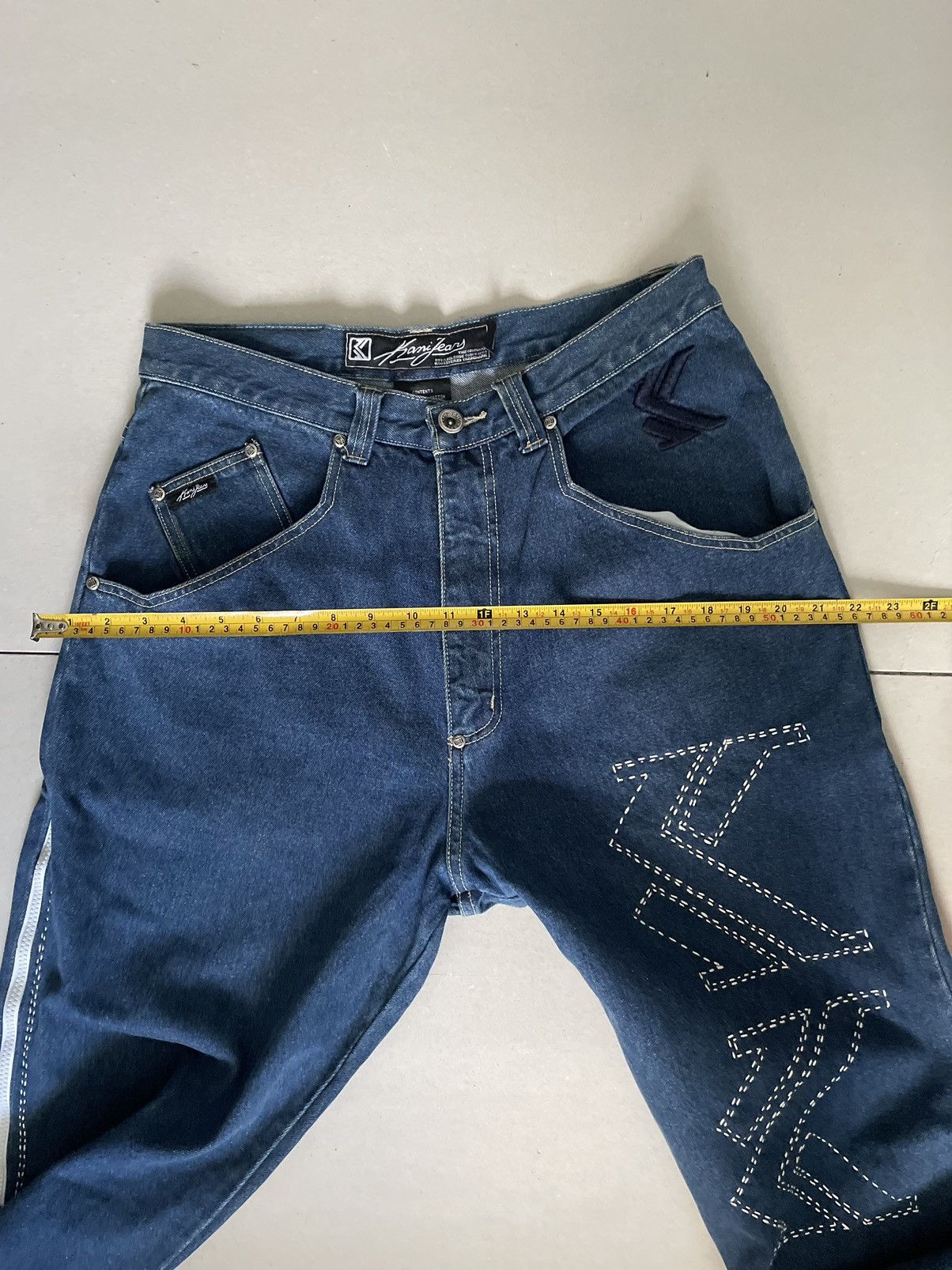 Karl Kani Vintage Karl Kani Zipper Custom Jeans karl kani jeans Size US 32 / EU 48 - 11 Thumbnail