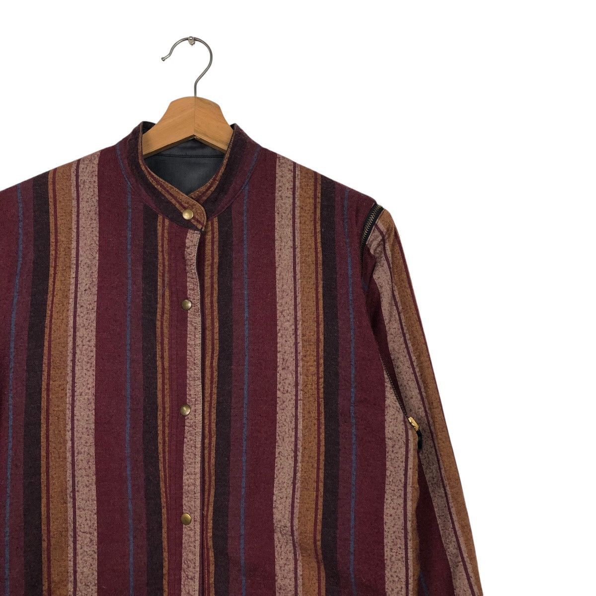 Japanese Brand 📌Vintage Bomber Jacket Reversible Striped Issey Miyake Size US M / EU 48-50 / 2 - 7 Thumbnail