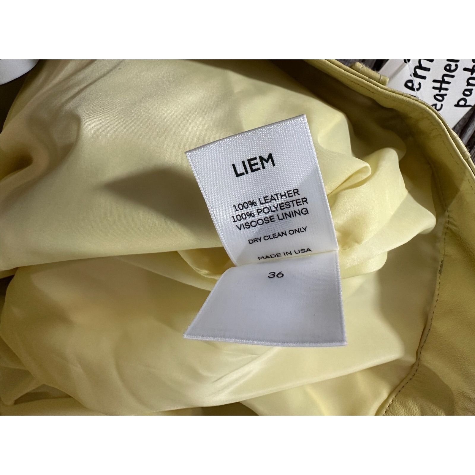 Other Liem Not Your Average leather Cargo Pant Size 36 color yello Size US 36 / EU 52 - 7 Thumbnail