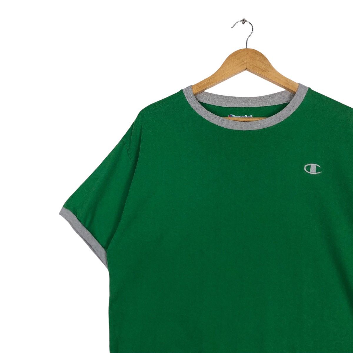 Japanese Brand Vintage Champion T-Shirt Green Colour Active Wear Rapper Wear Size US M / EU 48-50 / 2 - 6 Thumbnail