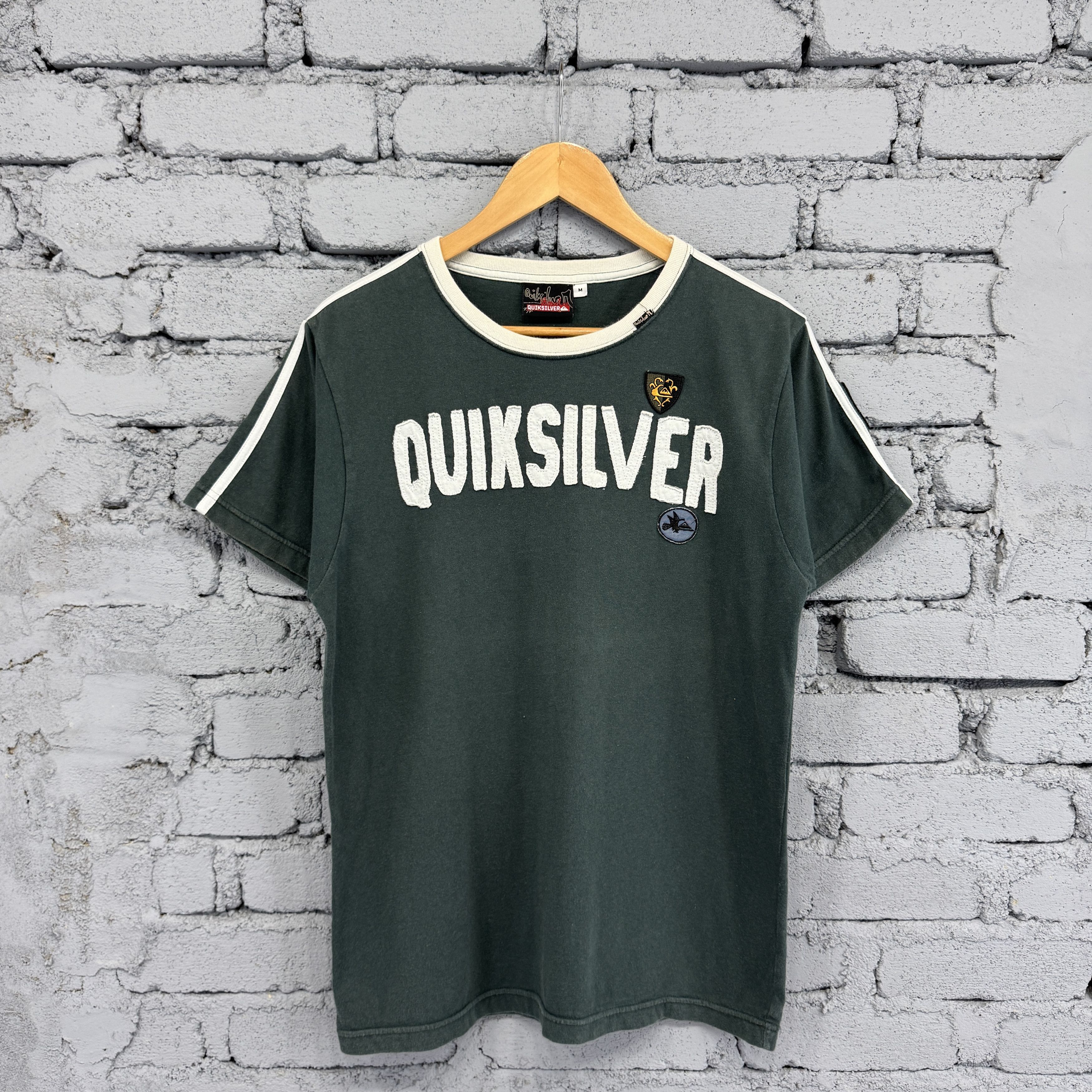 Vintage Rare Vintage Quiksilver Dark Green Tshirt Size US M / EU 48-50 / 2 - 1 Thumbnail