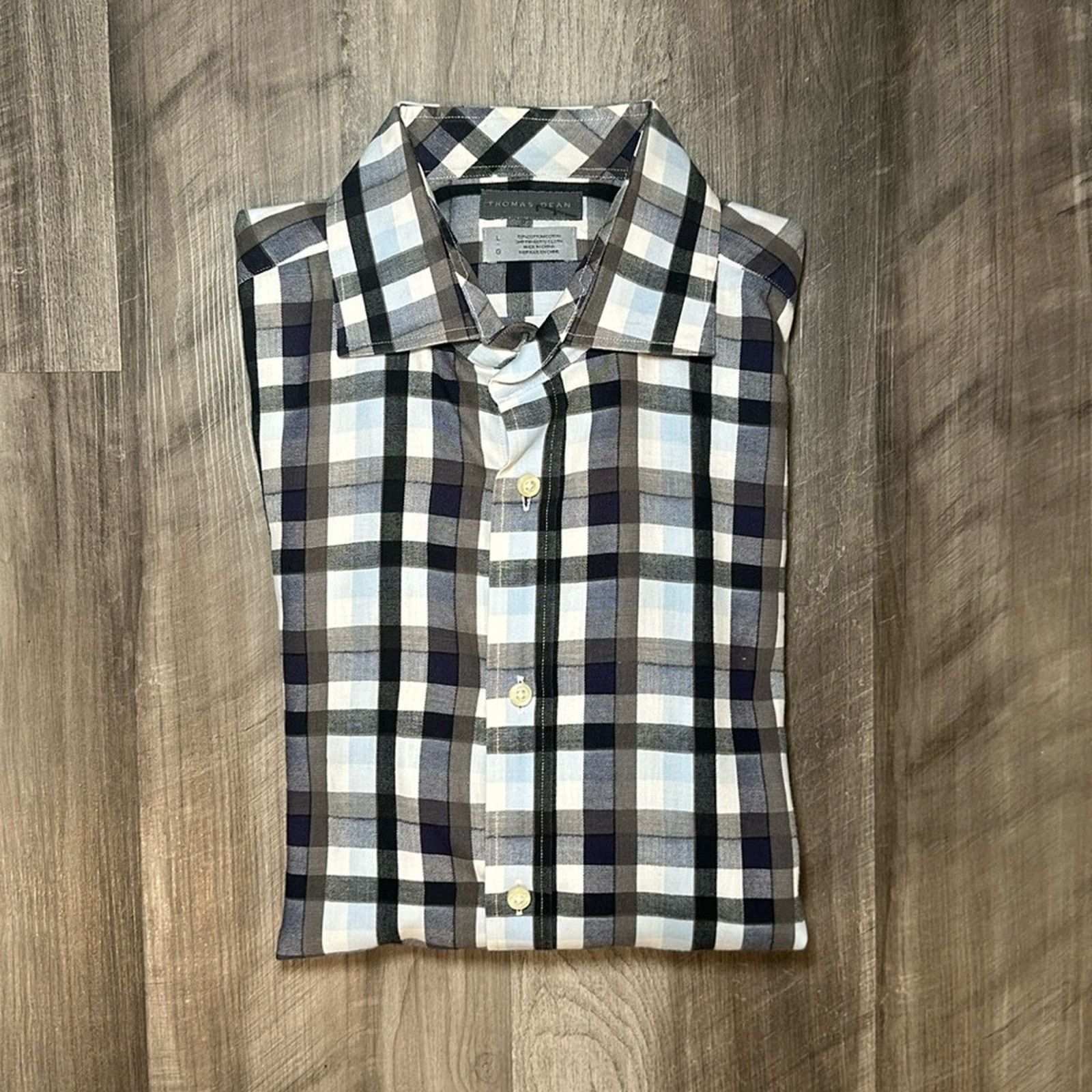 Thomas Dean Thomas Dean Shirtmaker’s Cloth Long Sleeve - Large Size US L / EU 52-54 / 3 - 1 Thumbnail