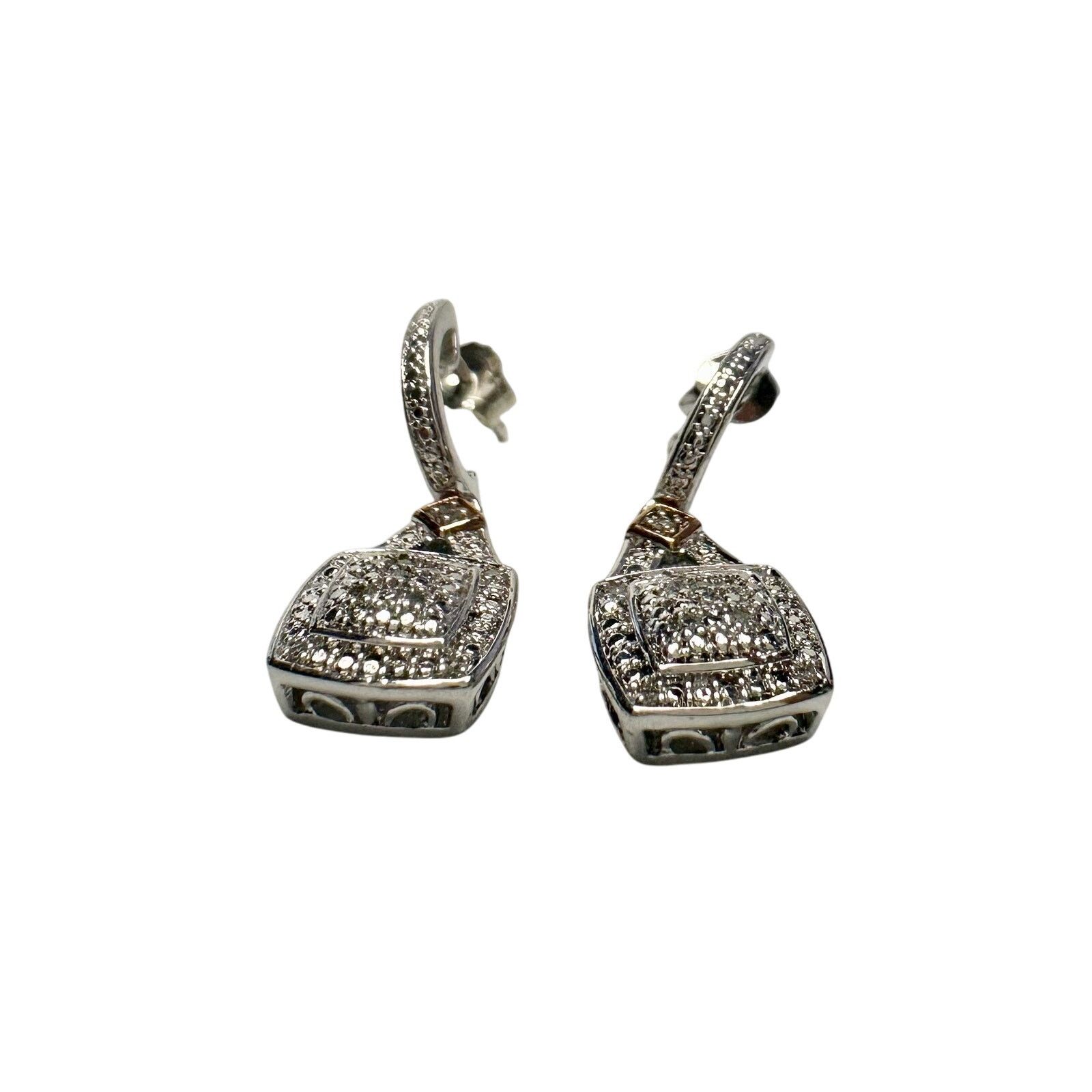 Other 1/4 Carat Diamond Cushion Cut Dangle Earrings Size ONE SIZE - 6 Thumbnail