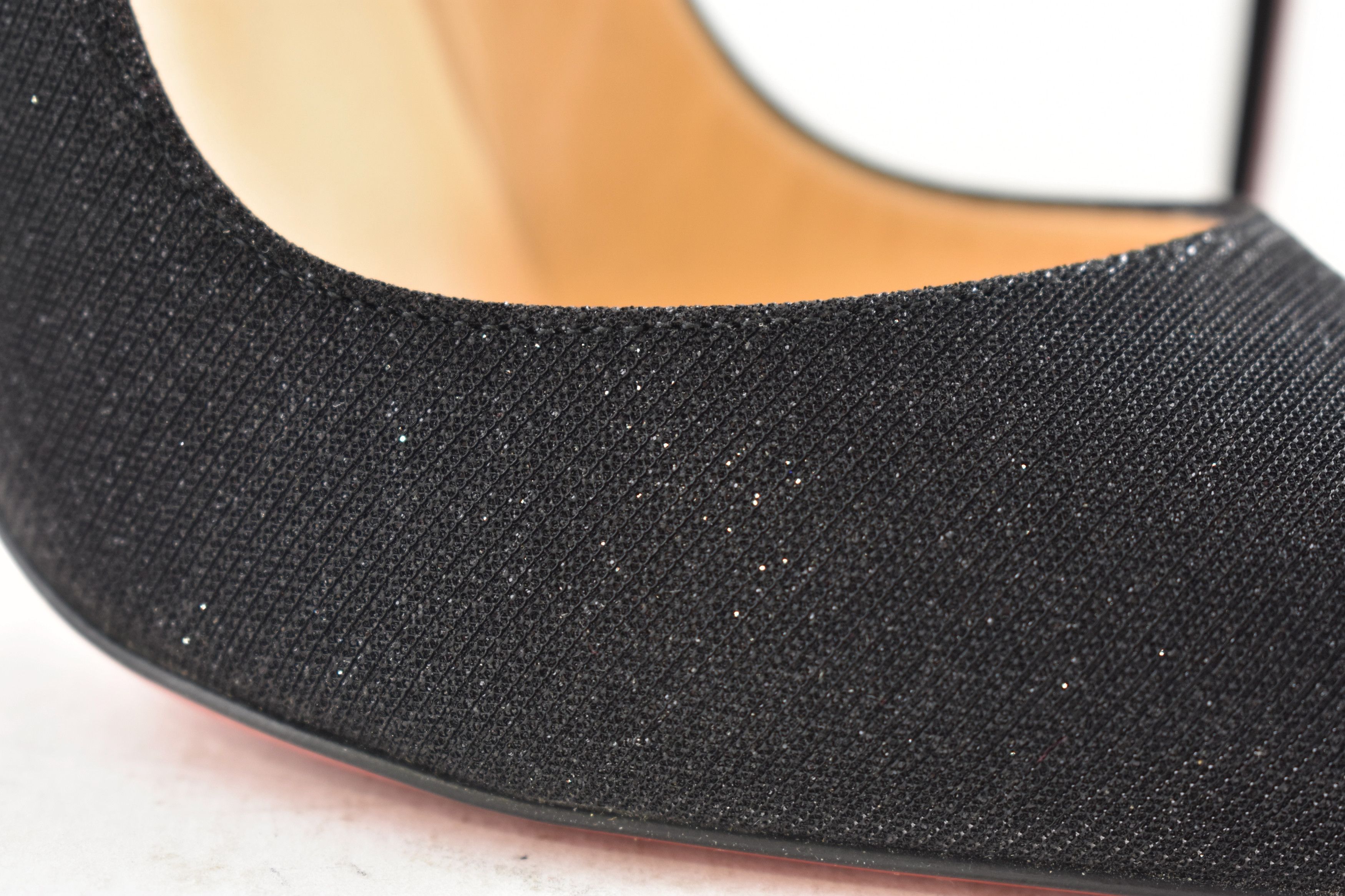 Christian Louboutin So Kate 120 Glitter Tennis Black Pointed Toe Heel Pump 42 Size US 12 / IT 42 - 6 Thumbnail