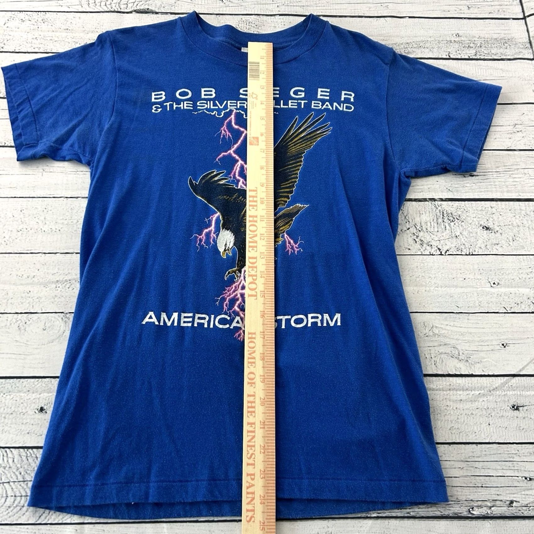 Vintage Vintage Bob Seger Short Sleeve T Shirt Mens L Blue Ched 1986-1987 Size US L / EU 52-54 / 3 - 2 Thumbnail