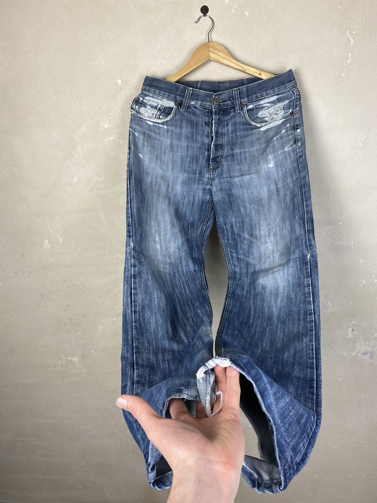 Levi's × Levi's Vintage Clothing × Vintage Vintage Distressed Levi’s 501 Avant Garde Punk jeans Size US 31 - 3 Thumbnail