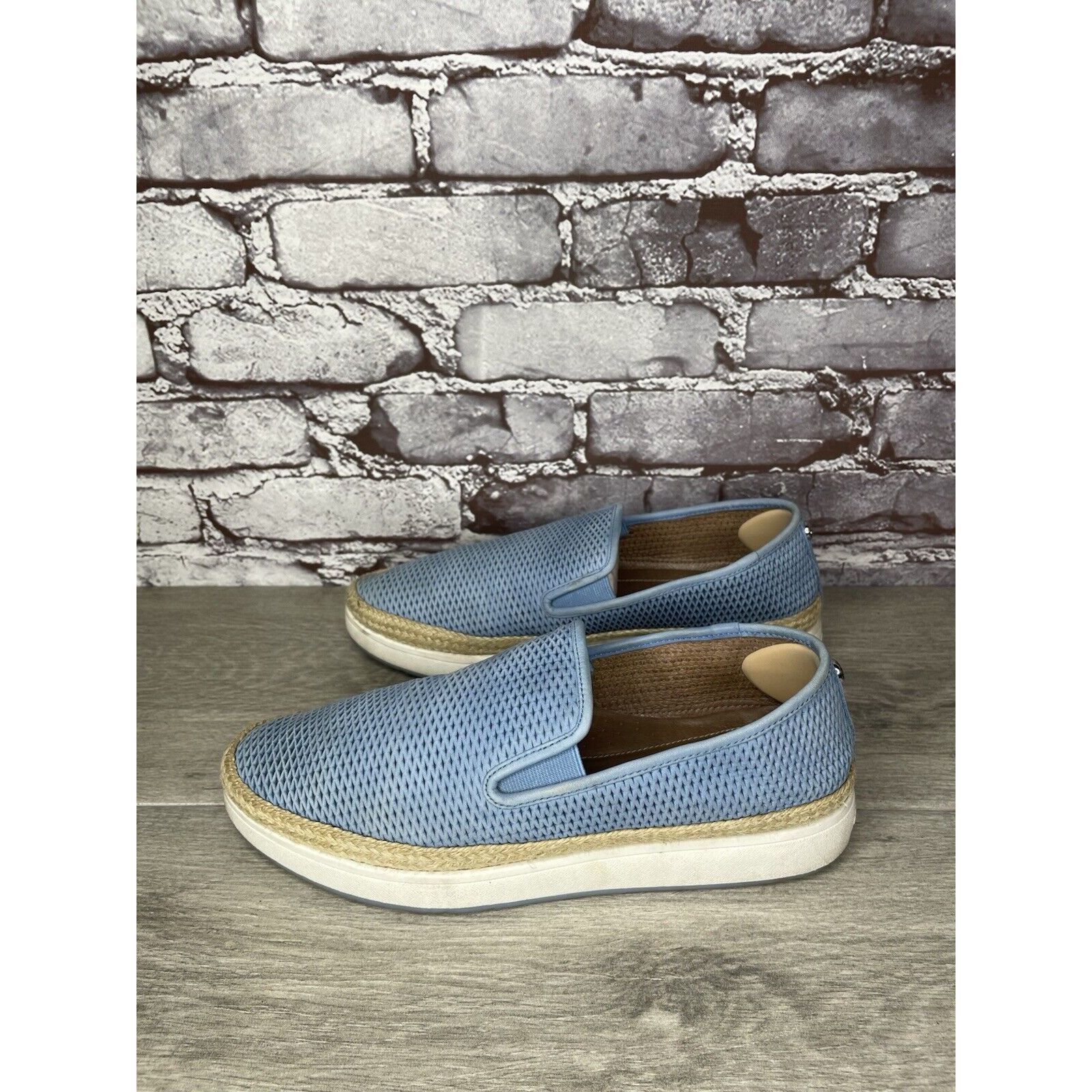 Donald Pliner Donald J Pliner Palm Lagoon Blue Leather Espadrille Shoes Wo Size US 10 / IT 40 - 16 Thumbnail