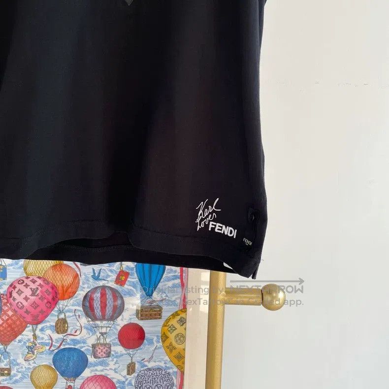 Fendi Fendi Black Printed T-Shirt Size US M / EU 48-50 / 2 - 4 Thumbnail