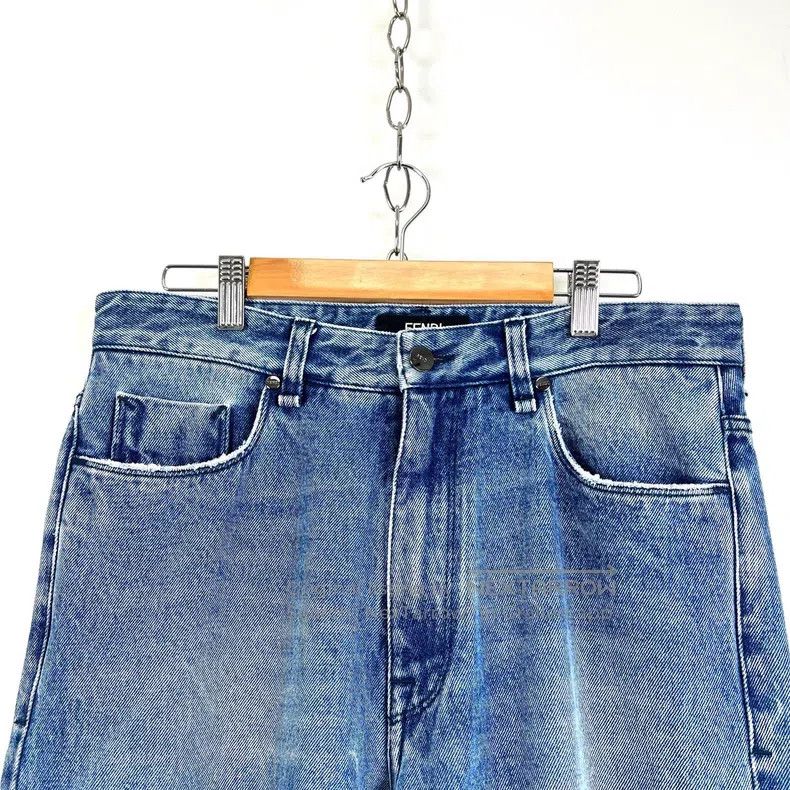 Fendi Fendi Light Blue Wash Loose Straight Denim Pants Size US 32 / EU 48 - 3 Thumbnail