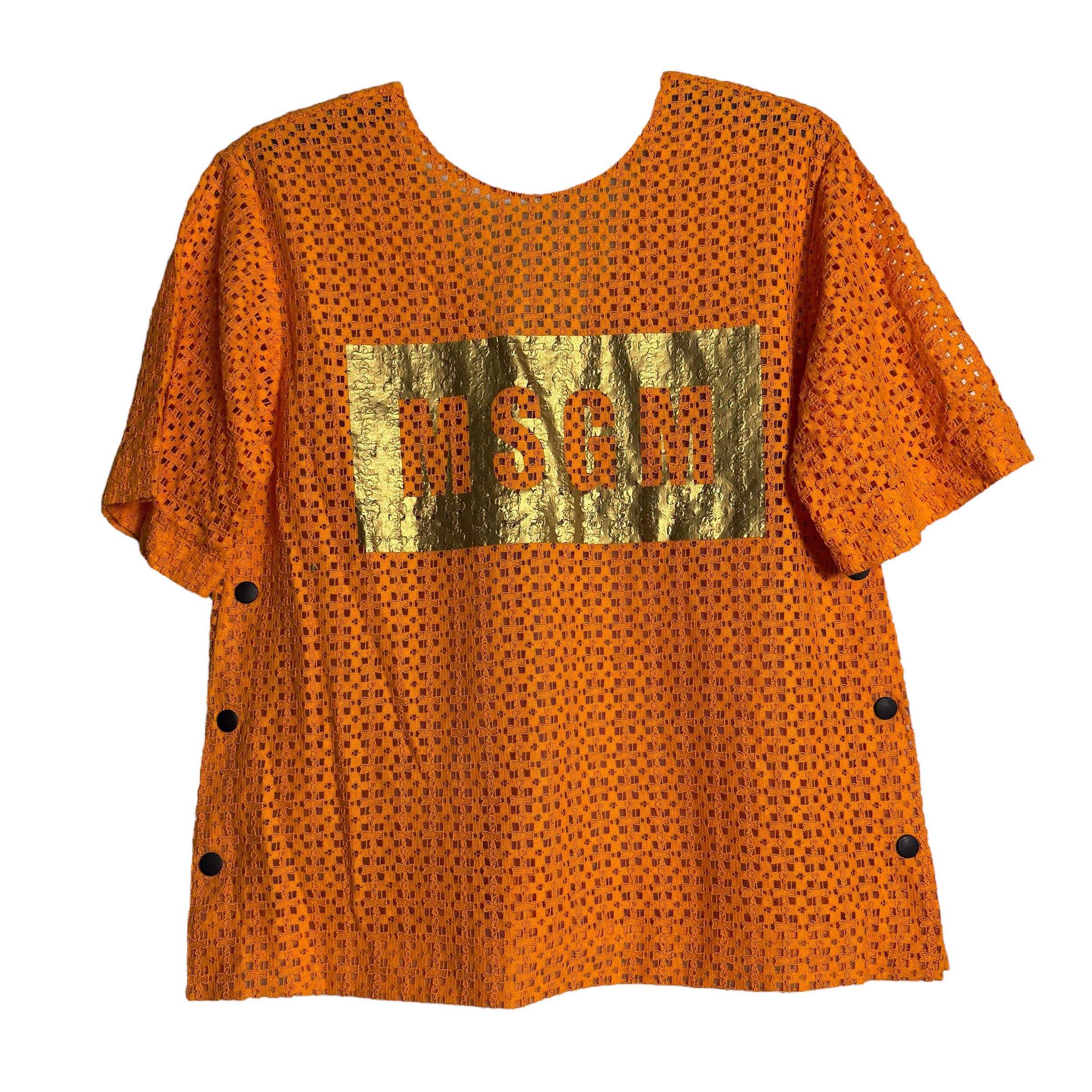MSGM 🔥RARE🔥MSGM Milano Spell Out Sheer T-shirt Size M / US 6-8 / IT 42-44 - 1 Thumbnail