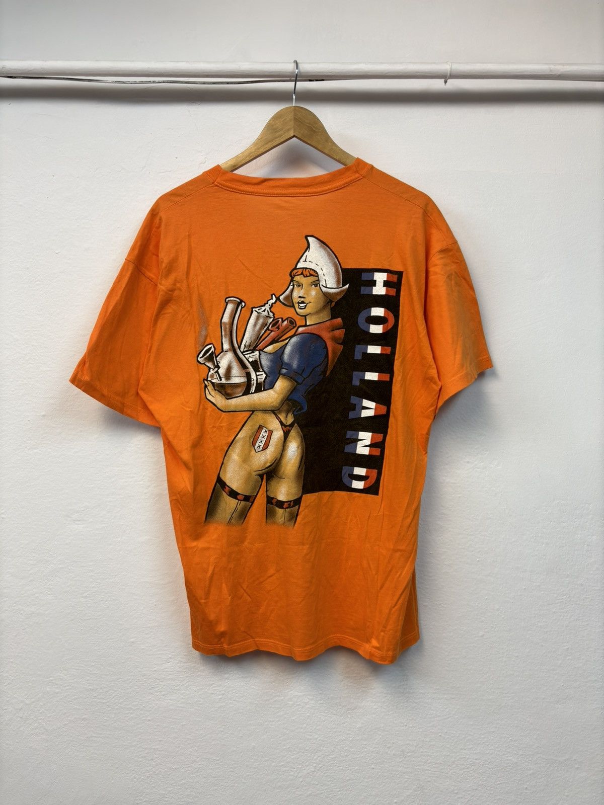 Vintage Crazy Y2K Holland 90s Weed Drug Pornstar Parody Humor Tee Size US XL / EU 56 / 4 - 1 Thumbnail