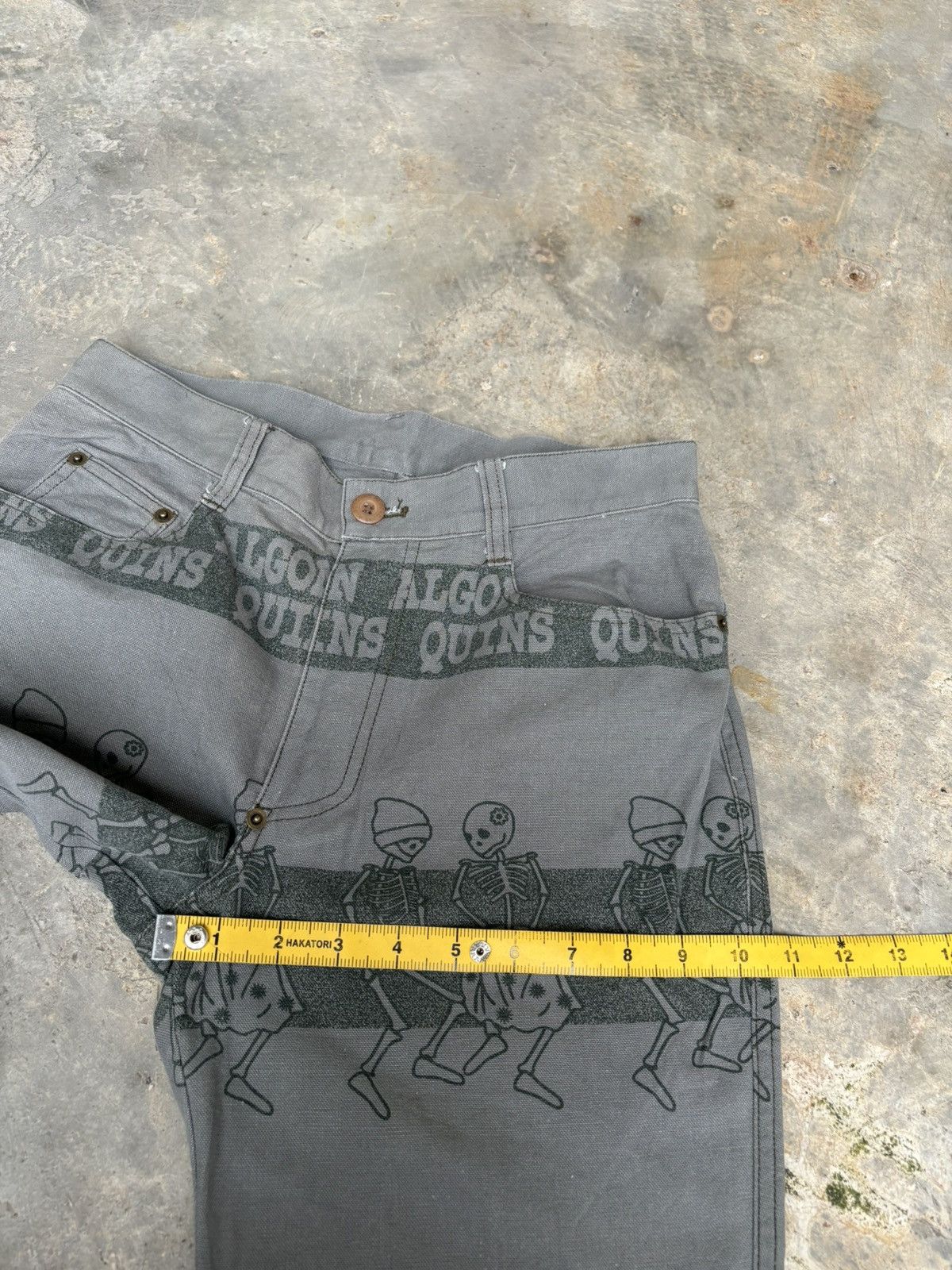 Hysteric Glamour Algonquins Skull Stripe Streetwear Style Pants Size US 28 / EU 44 - 11 Thumbnail