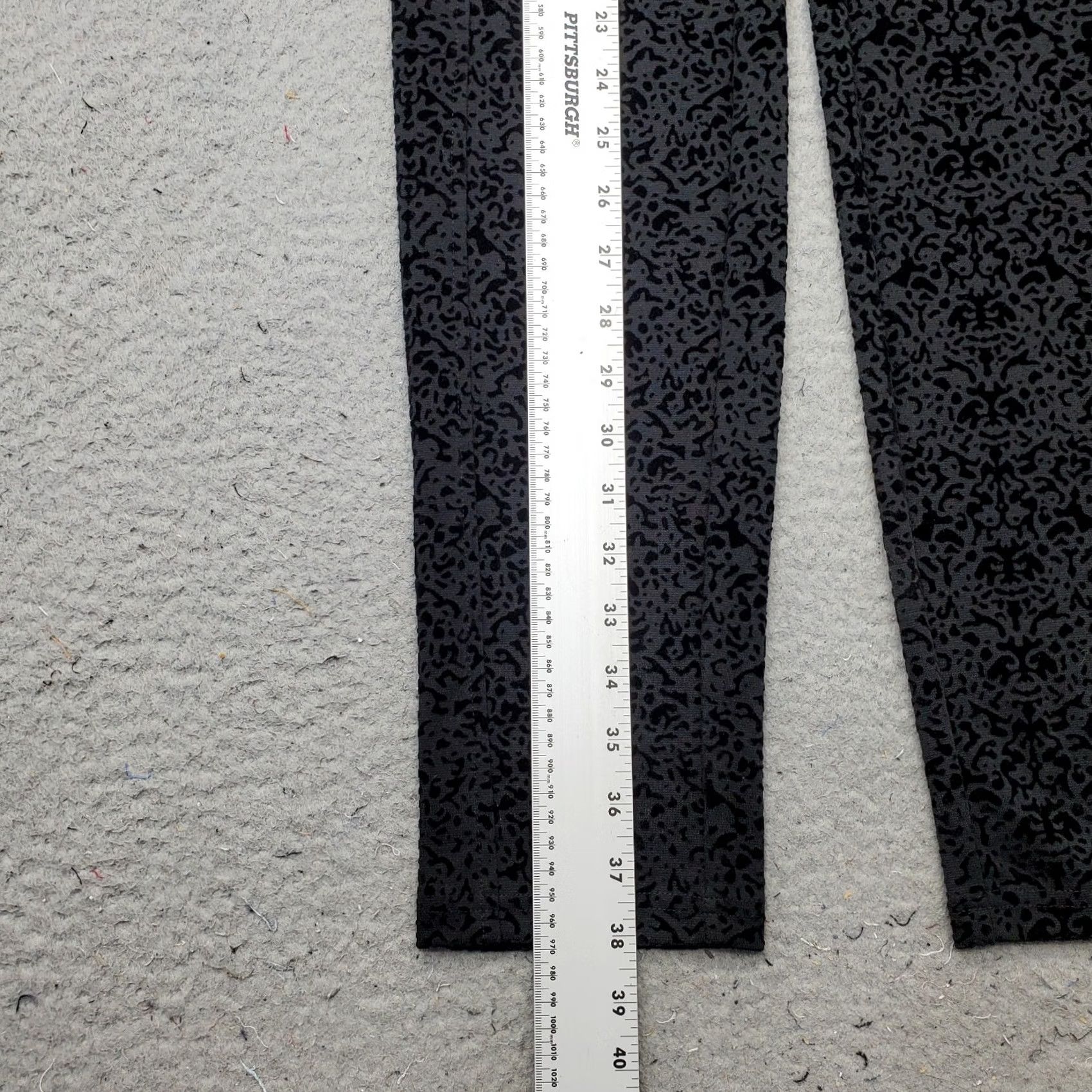 Vintage Style&co. Pants Womens XS Black Burnout Damask Comfort Stretch Mid Rise Skinny Size 26" / US 2 / IT 38 - 3 Thumbnail