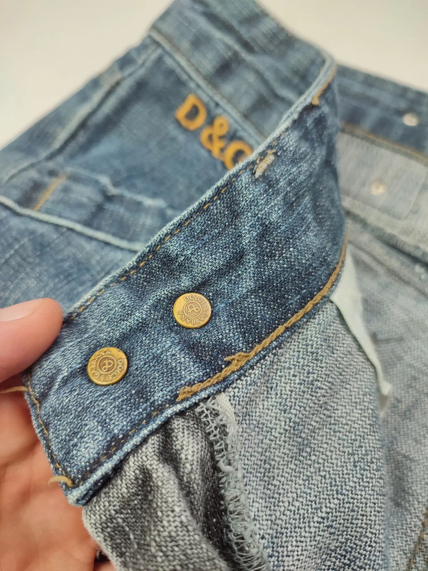 Dolce & Gabbana × Vintage Vintage Dolce Gabbana Distressed Washed Denim y2k jeans Size 28" / US 6 / IT 42 - 8 Thumbnail