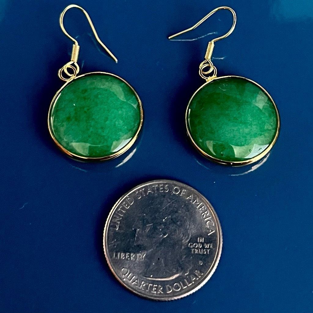 BAH Burmese Jade Dangle Earrings