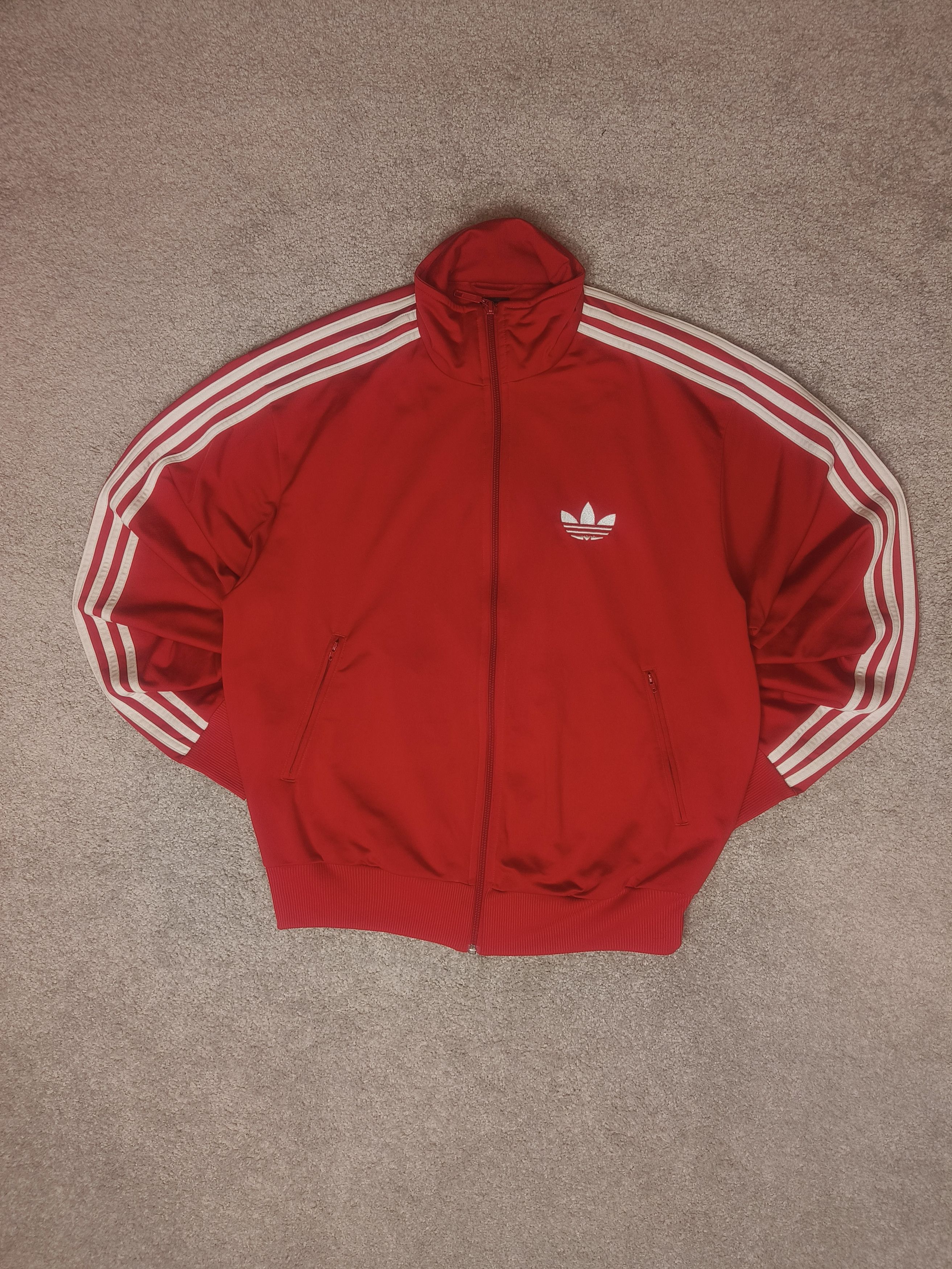 Adidas Adidas Originals 2000s Red White 3-Stripes Track Jacket Size US L / EU 52-54 / 3 - 1 Thumbnail