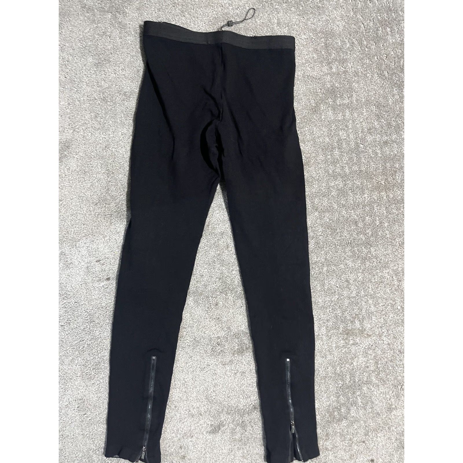 Bcbgmaxazria BCBGMaxAzria Black Zipper Accent Faux Leather Panel Leggings Black Size Small Size 28" / US 6 / IT 42 - 3 Thumbnail