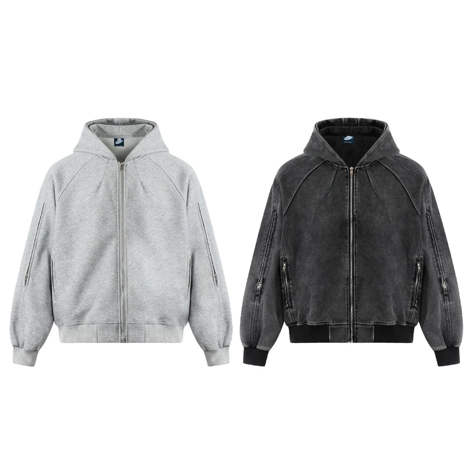 Japanese Brand Charcoal Black Washed Hoodie, Relaxed Fit Sweatshirt Size US M / EU 48-50 / 2 - 4 Thumbnail