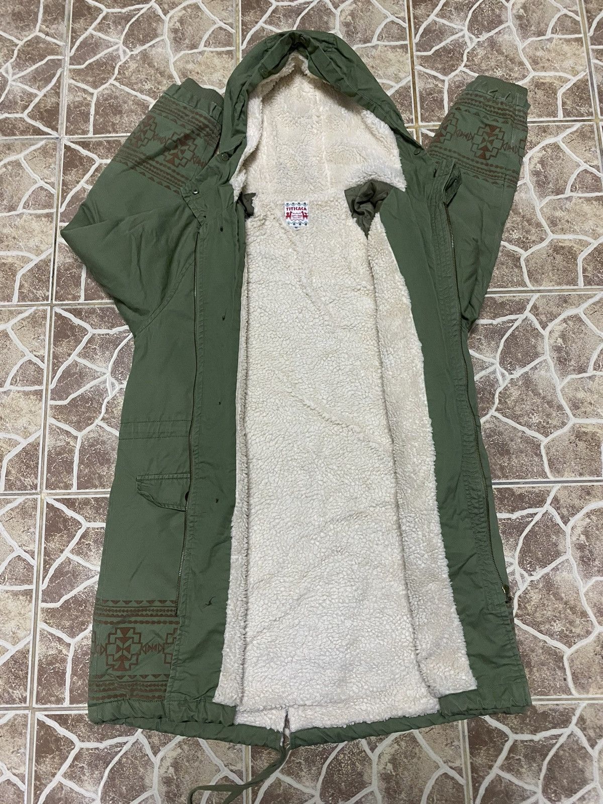 Japanese Brand × Vintage VINTAGE TITICACA FISHTAIL Navajo Sherpa Parka Jacket Size US M / EU 48-50 / 2 - 5 Thumbnail