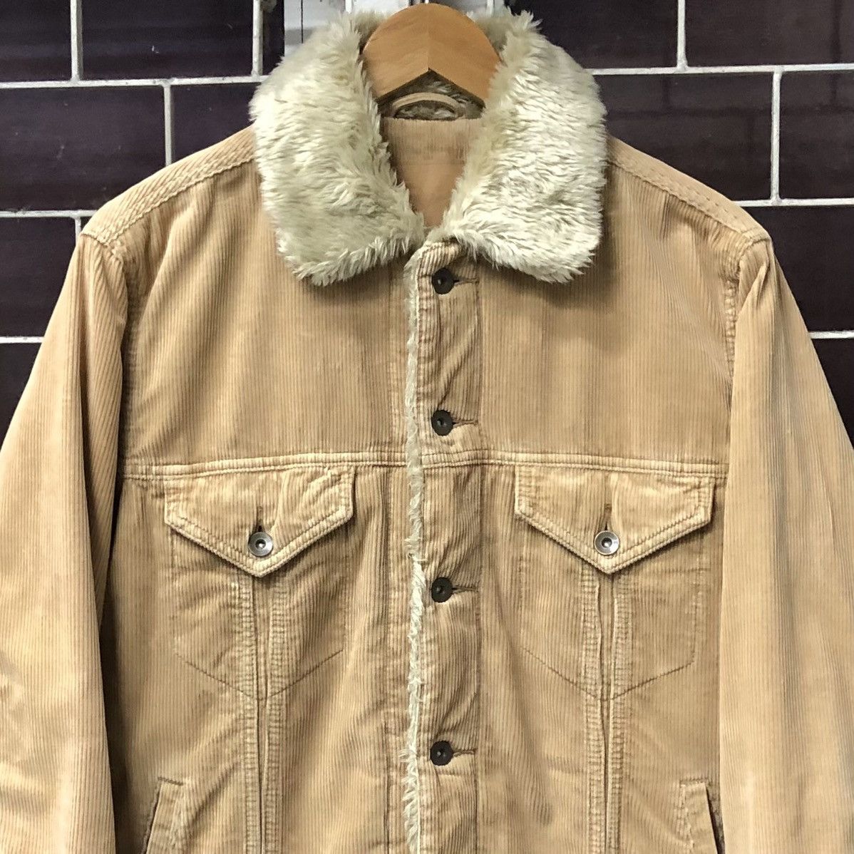 Uniqlo Vintage Uniqlo Corduroy Trucker Jacket Size US L / EU 52-54 / 3 - 3 Thumbnail