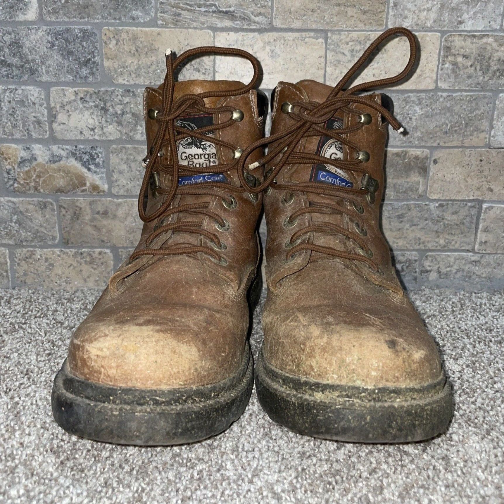 Vintage Georgia Leather Boots Mens Brown Size 9 Size US 9 / EU 42 - 3 Thumbnail