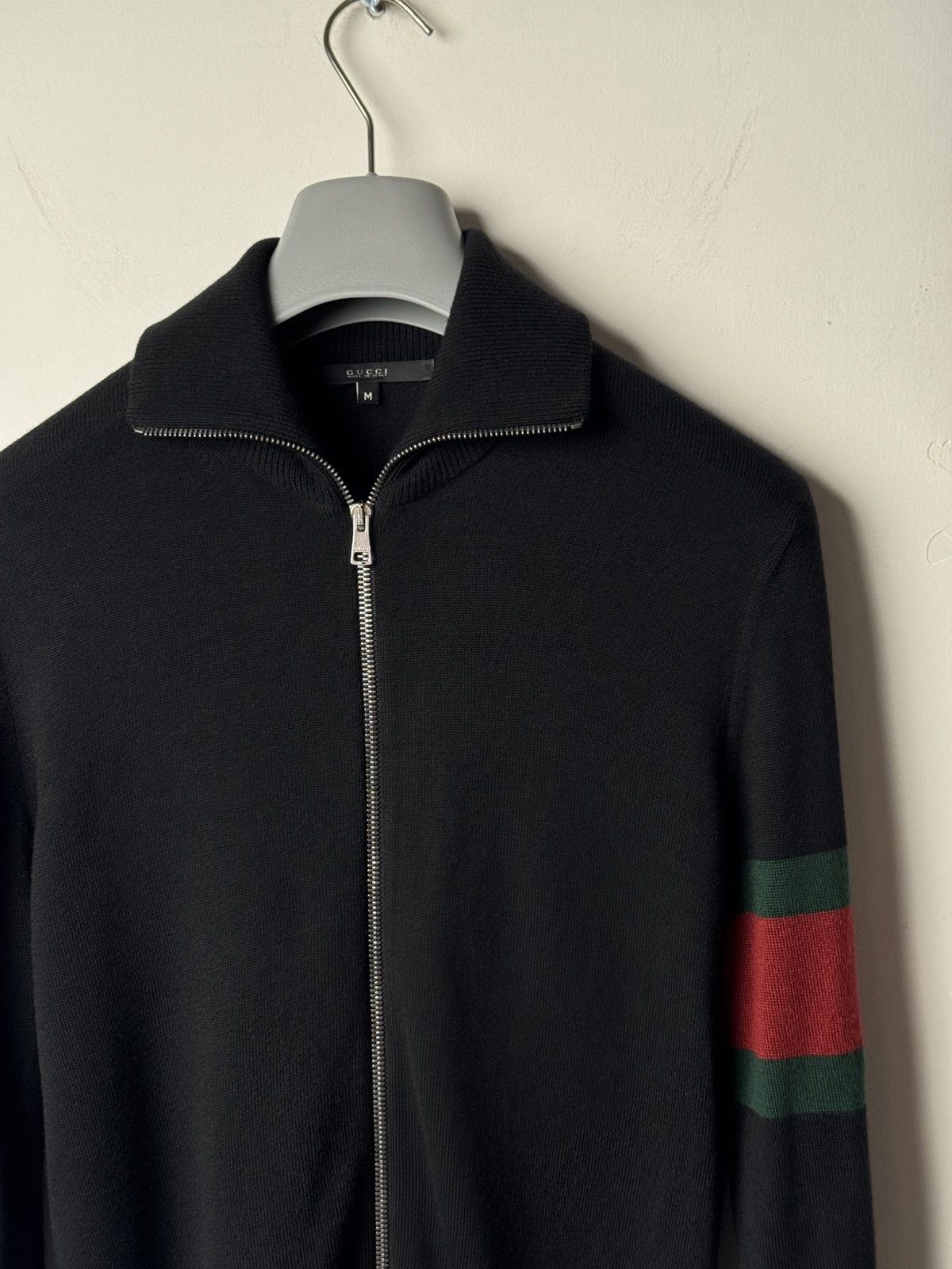 Gucci Web Wool Zip Sweater