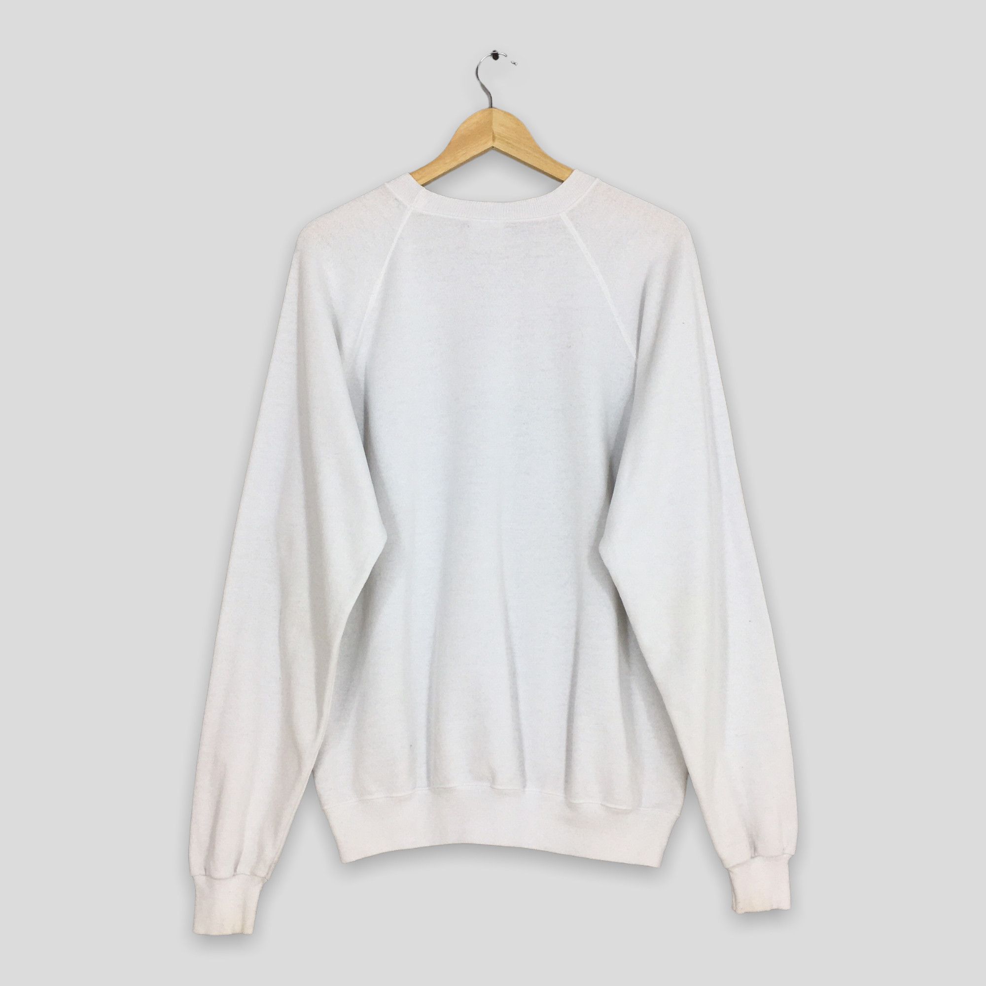 Hanes × Vintage Vintage 1990s Save The World White Sweatshirt XLarge Size US XL / EU 56 / 4 - 6 Thumbnail