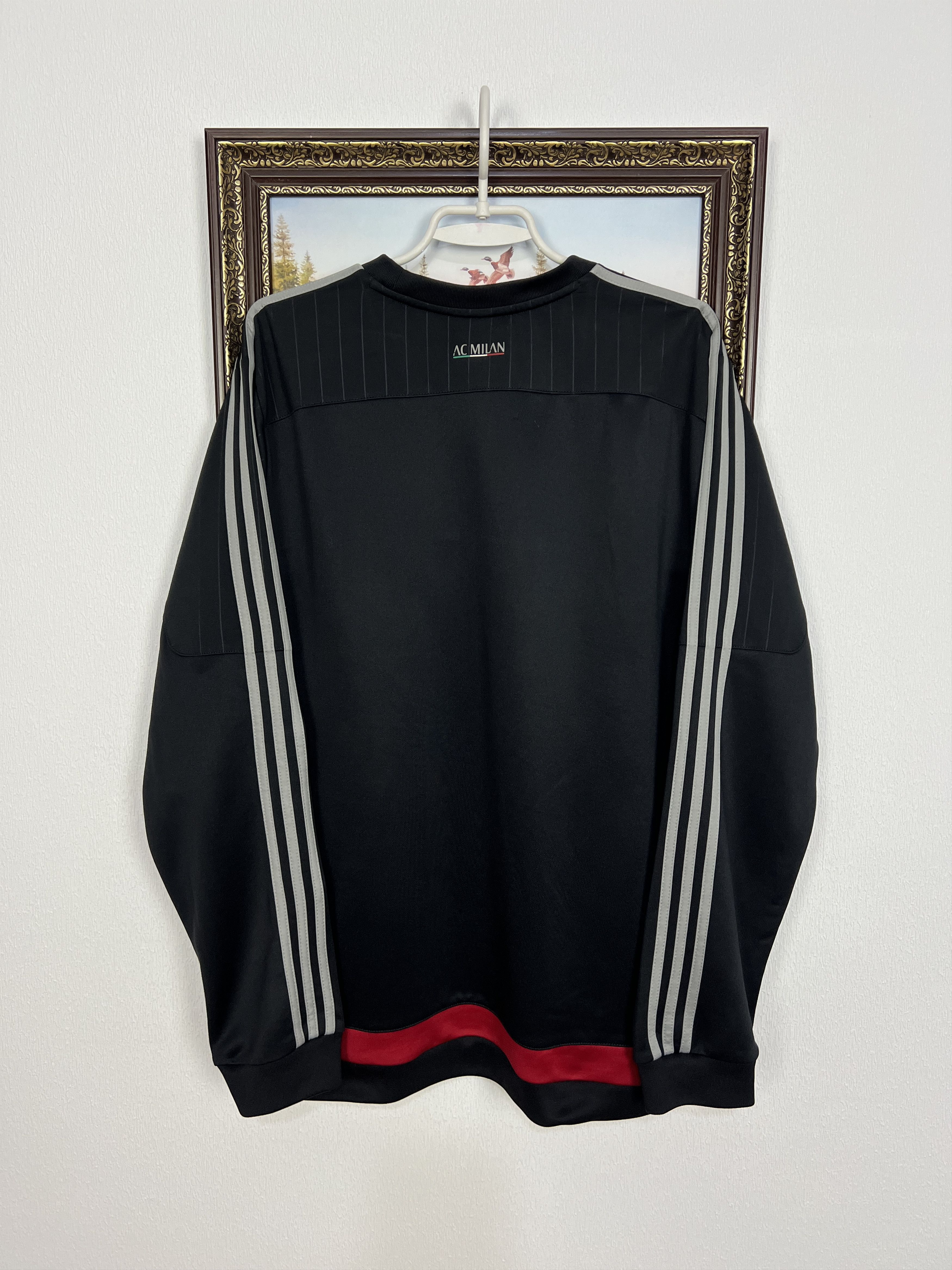 Adidas AC Milan Football Train Sweatshirt Soccer Track Top Maglia Size US XL / EU 56 / 4 - 8 Thumbnail